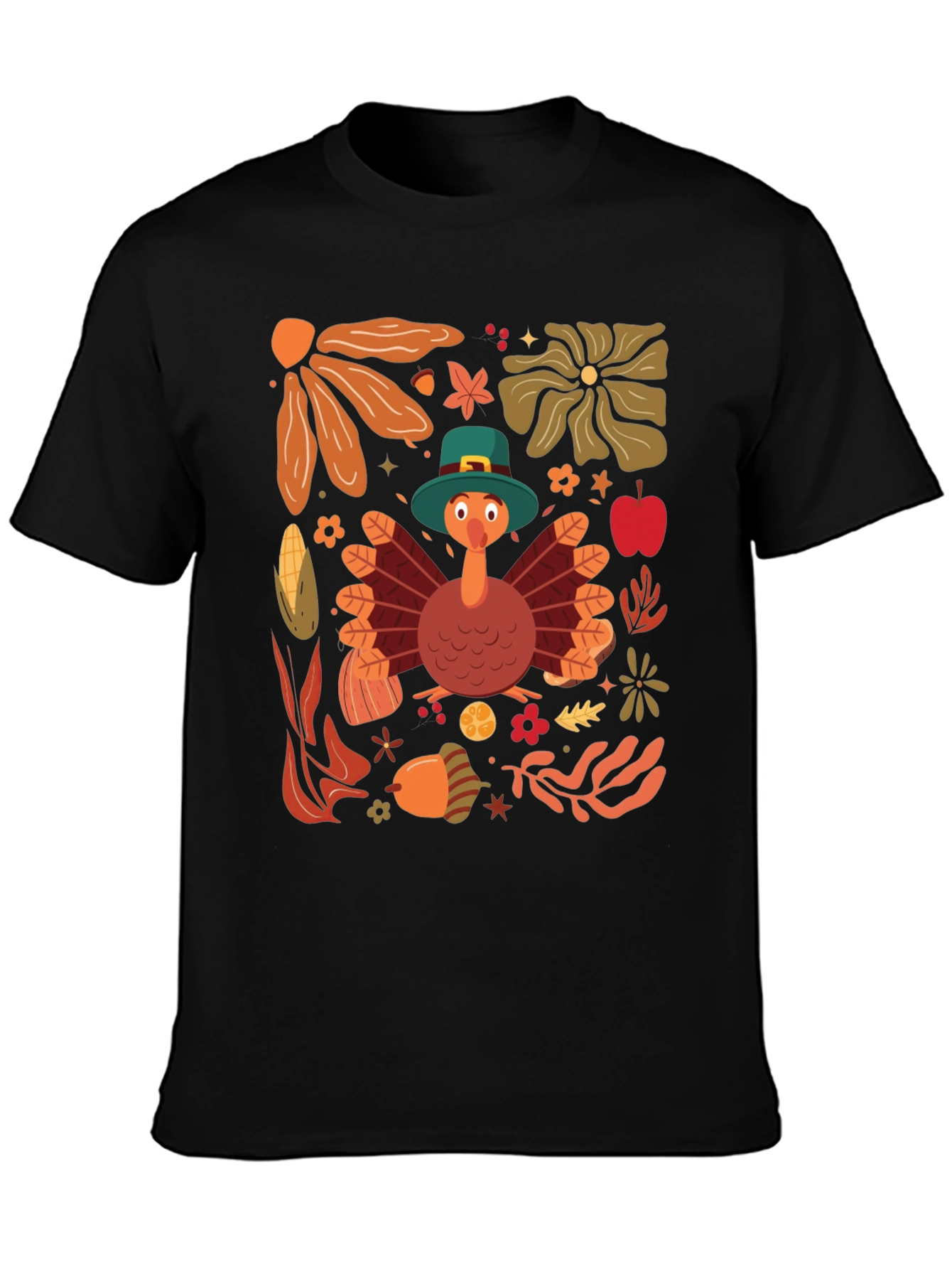 Thanksgiving Turkey Graphic T-Shirt
