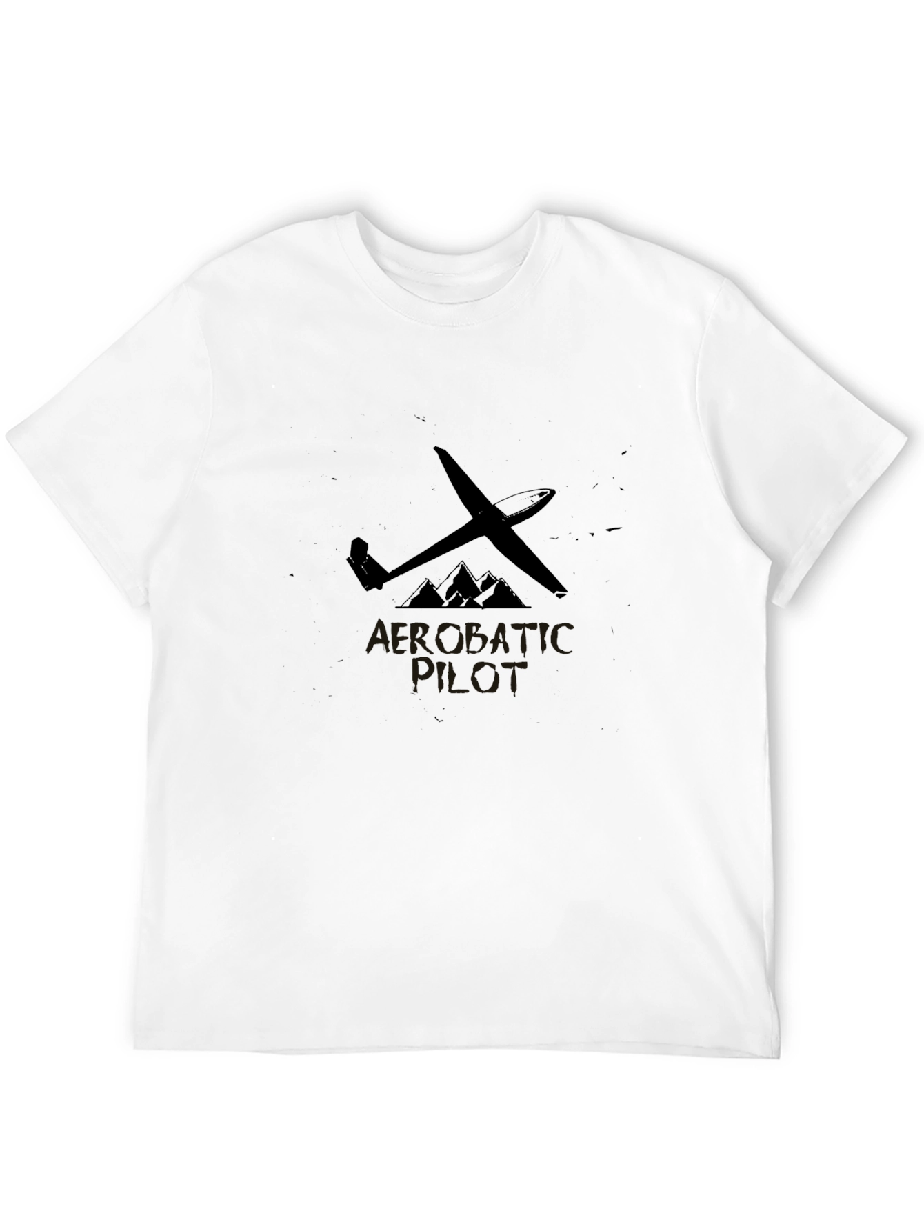 Aerobatic Pilot Black T-Shirt | Unique Glider Plane Design