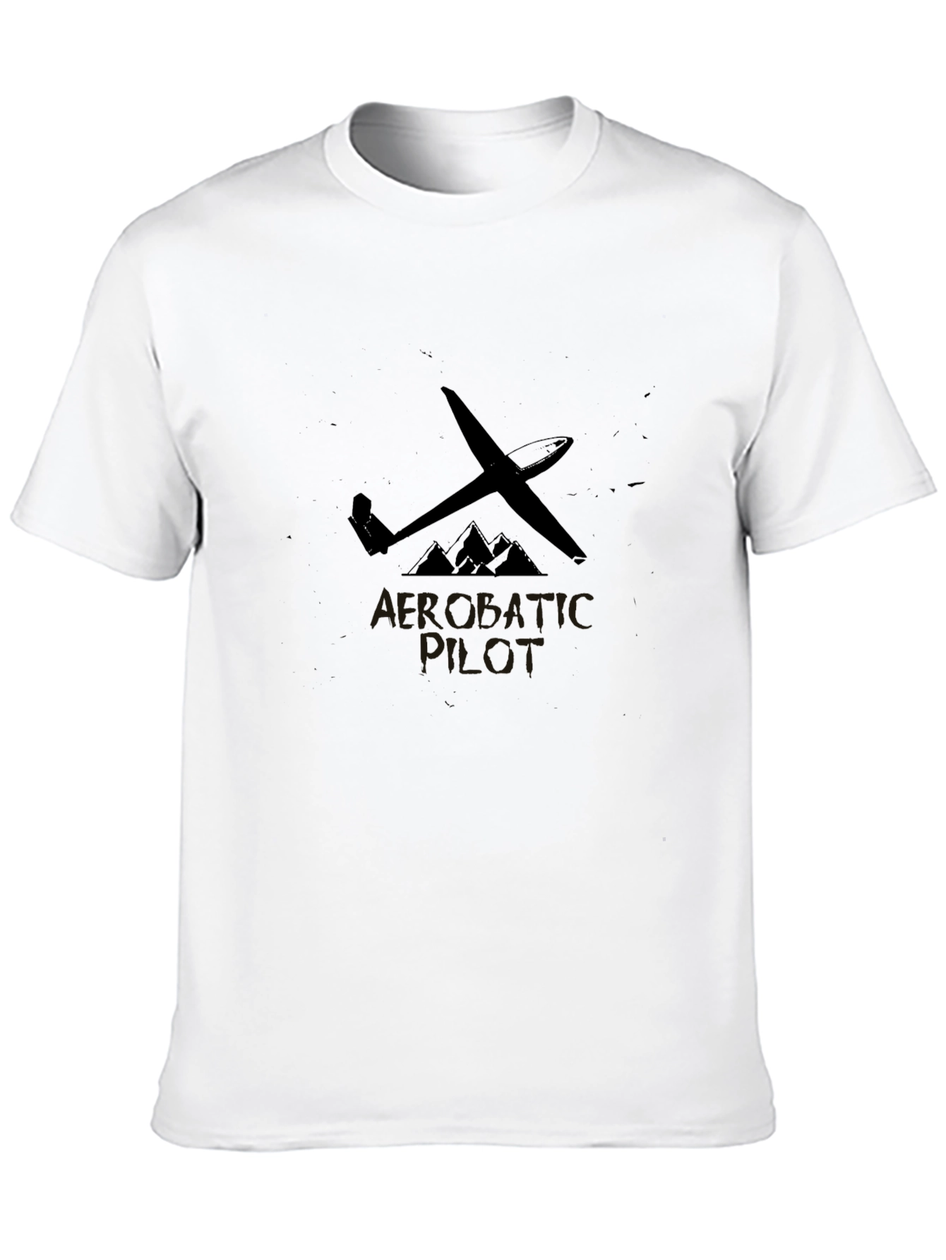 Aerobatic Pilot Black T-Shirt | Unique Glider Plane Design