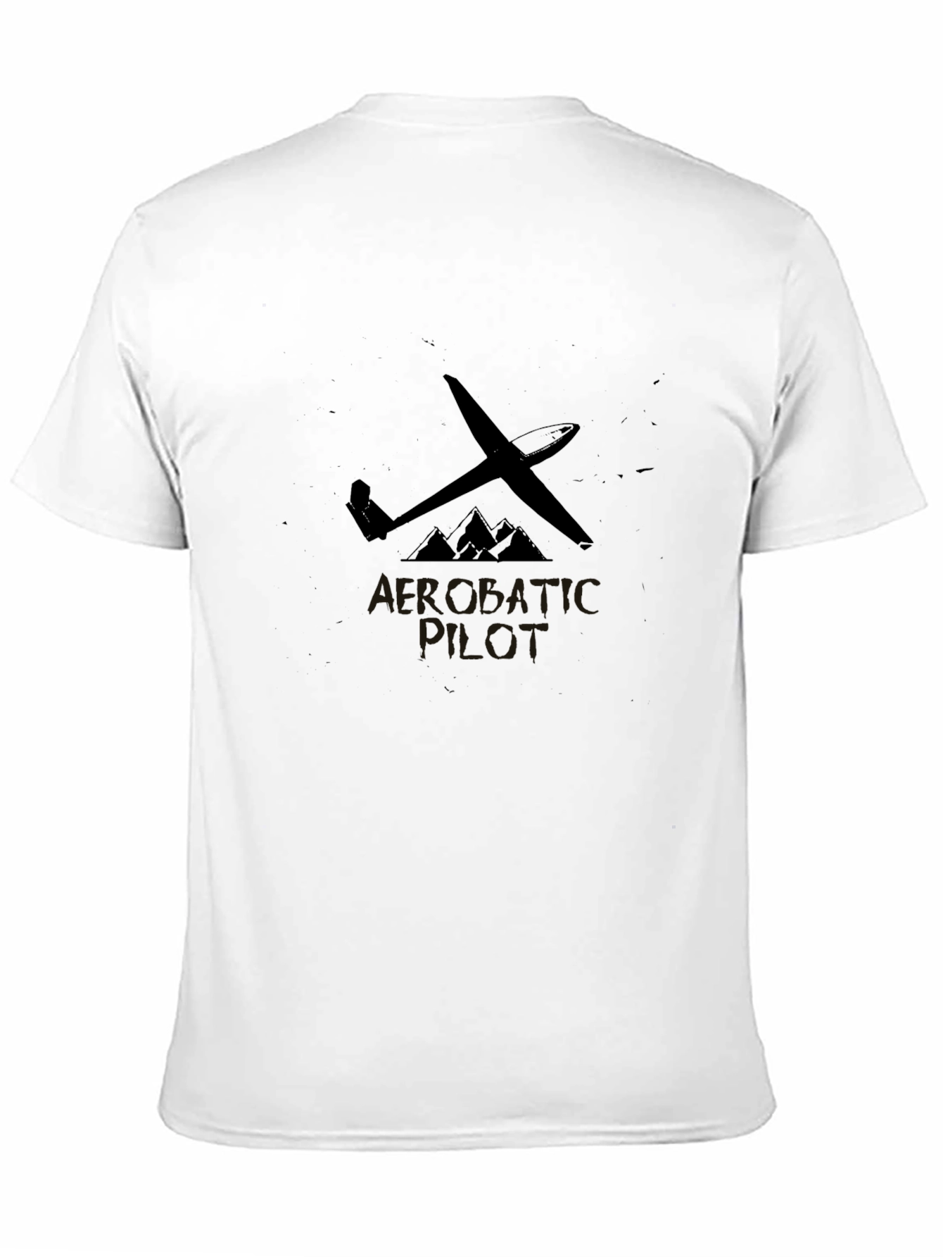 Aerobatic Pilot Black T-Shirt | Unique Glider Plane Design