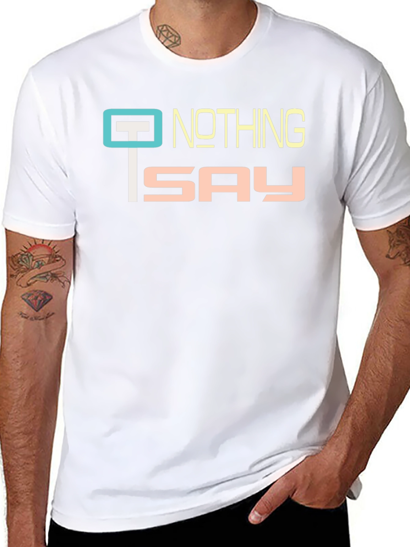 Nothing To Say Graphic Tee - Black Casual T-Shirt
