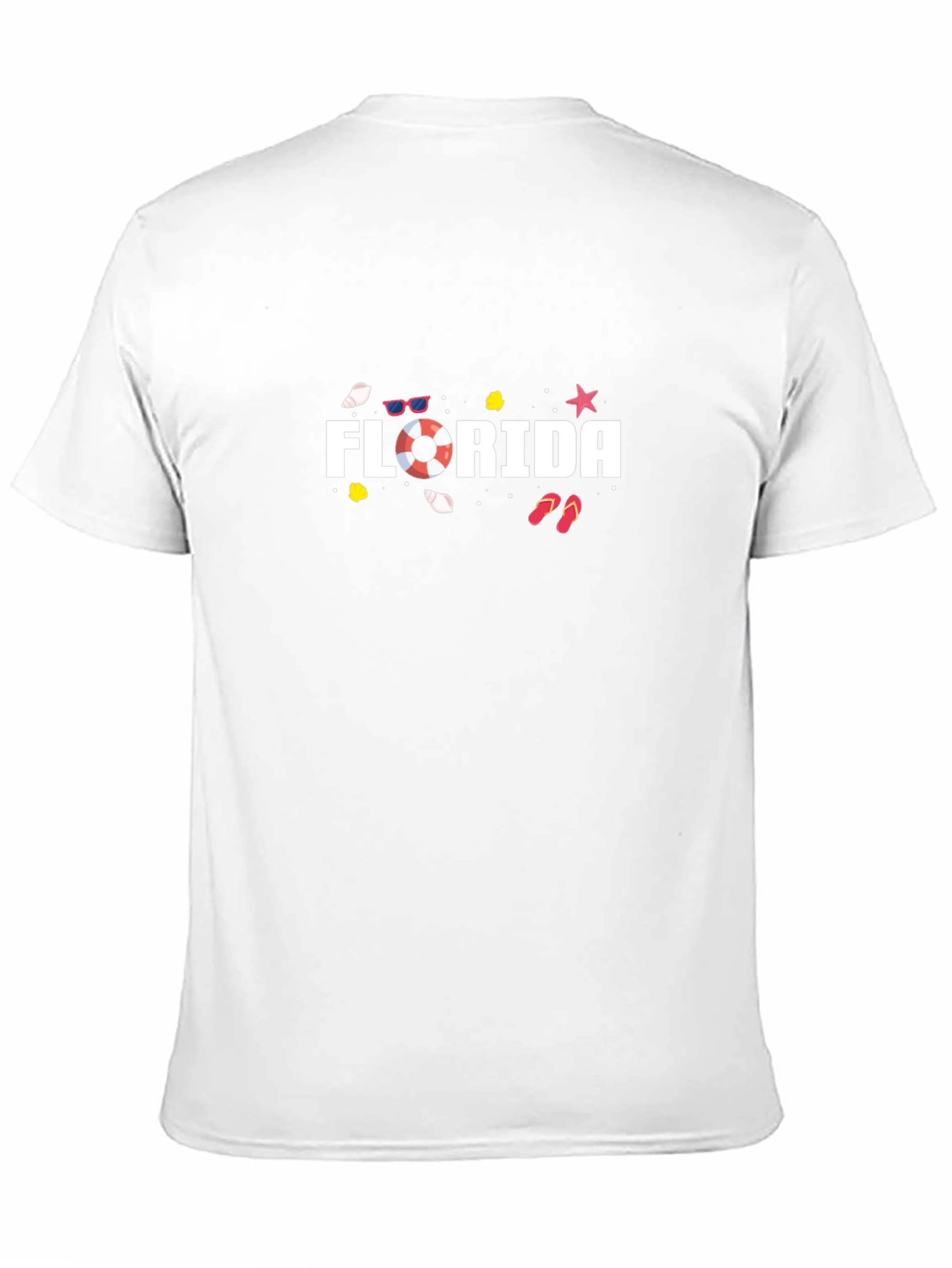 Florida Graphic Tee: Beach Vibes Black Cotton T-Shirt