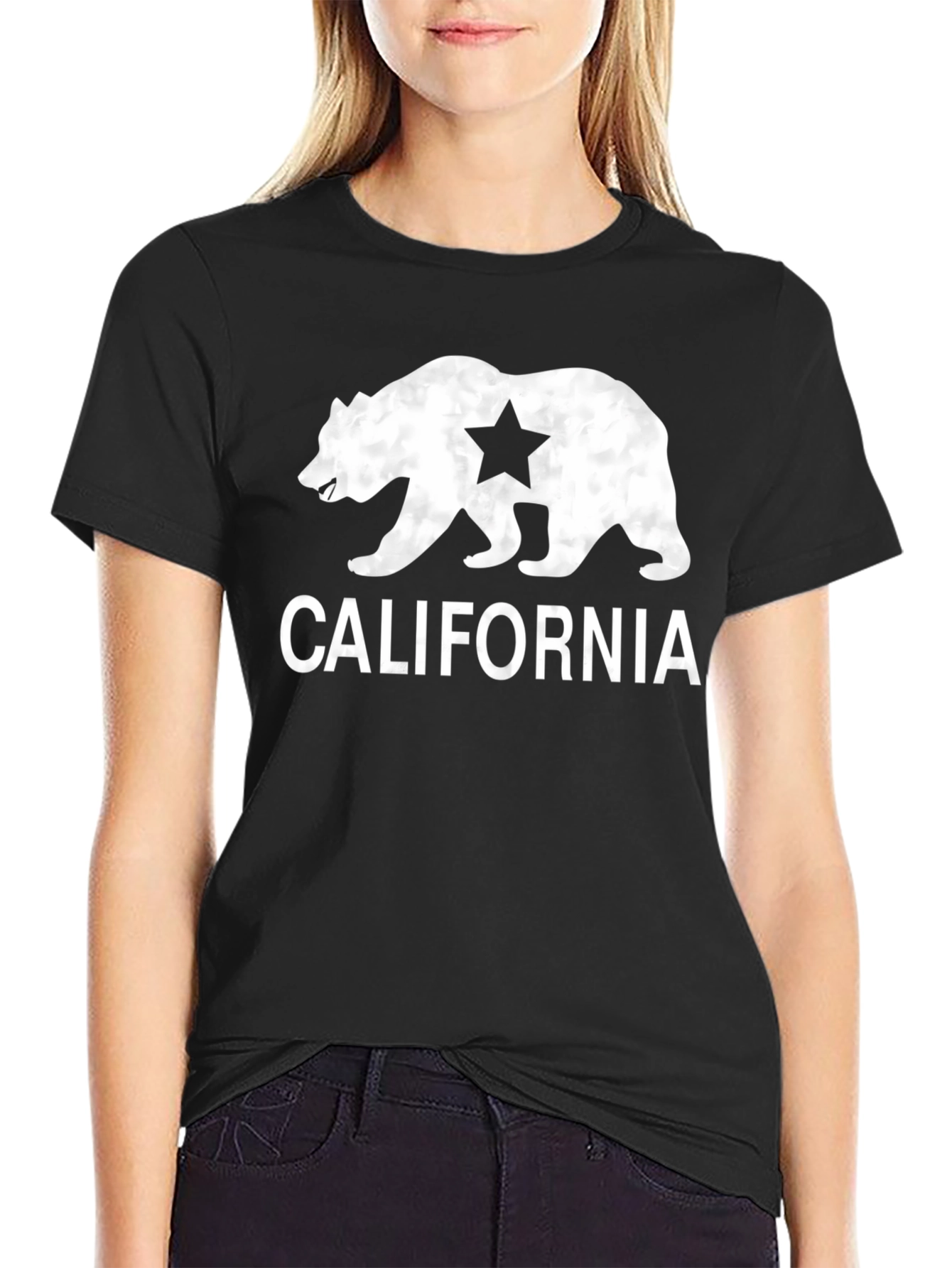 California Bear Graphic Tee - Black