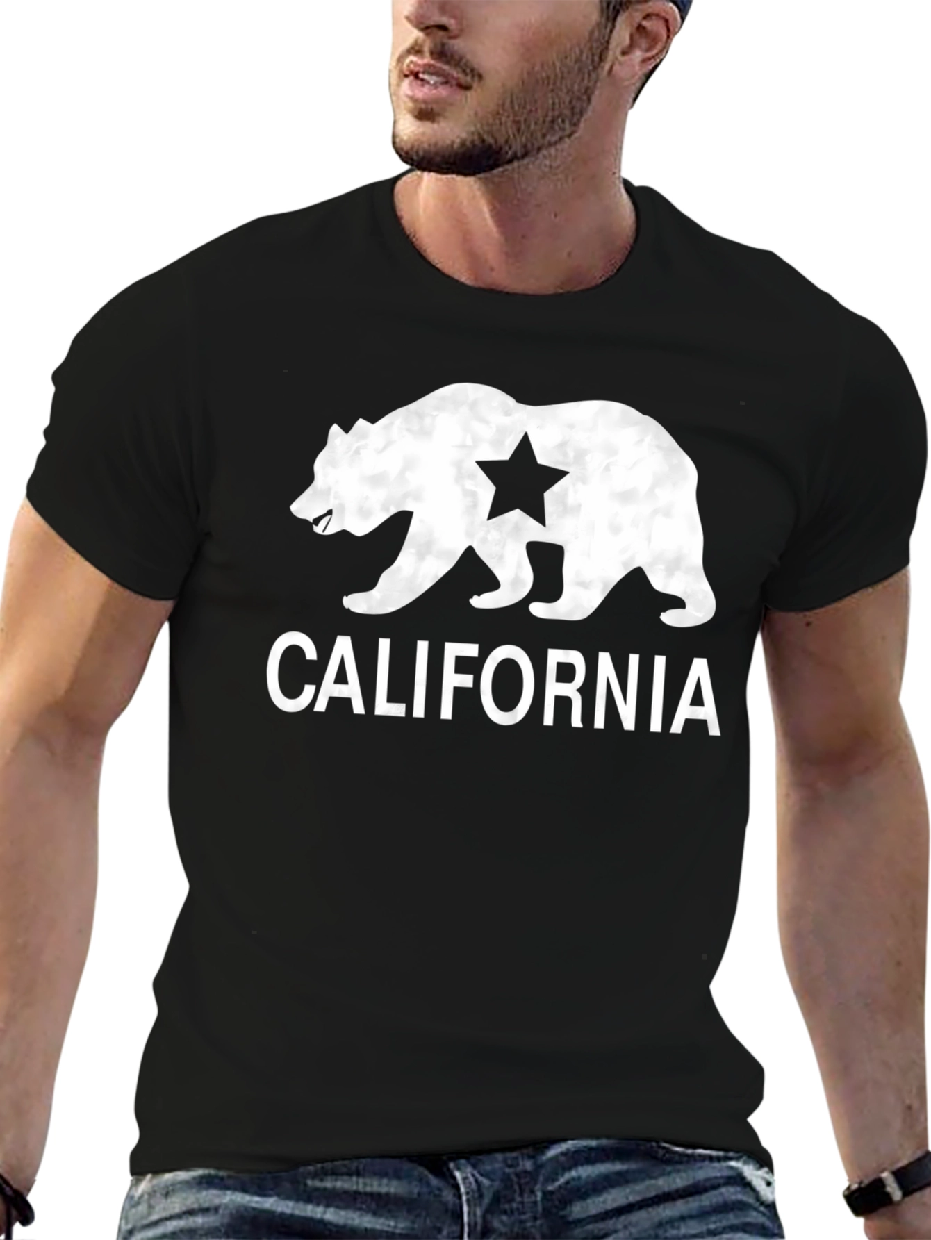 California Bear Graphic Tee - Black