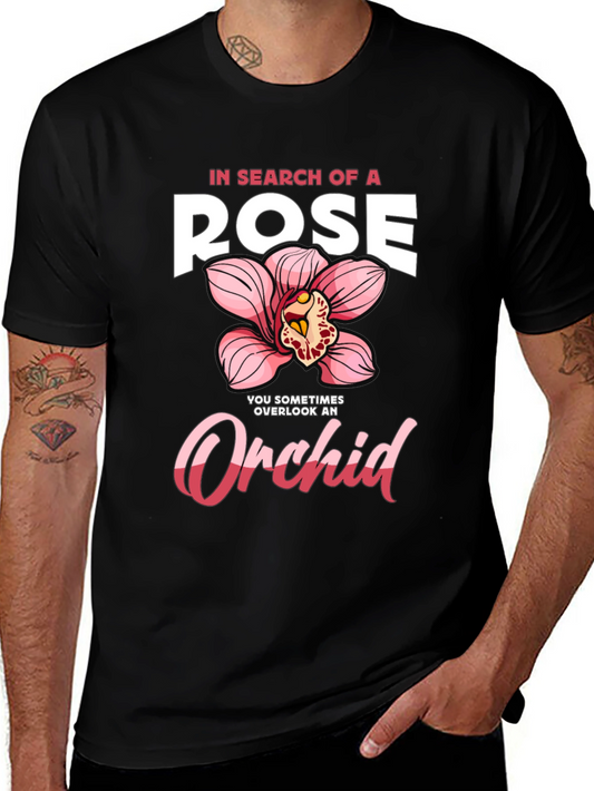 In Search of a Rose Orchid Graphic T-Shirt