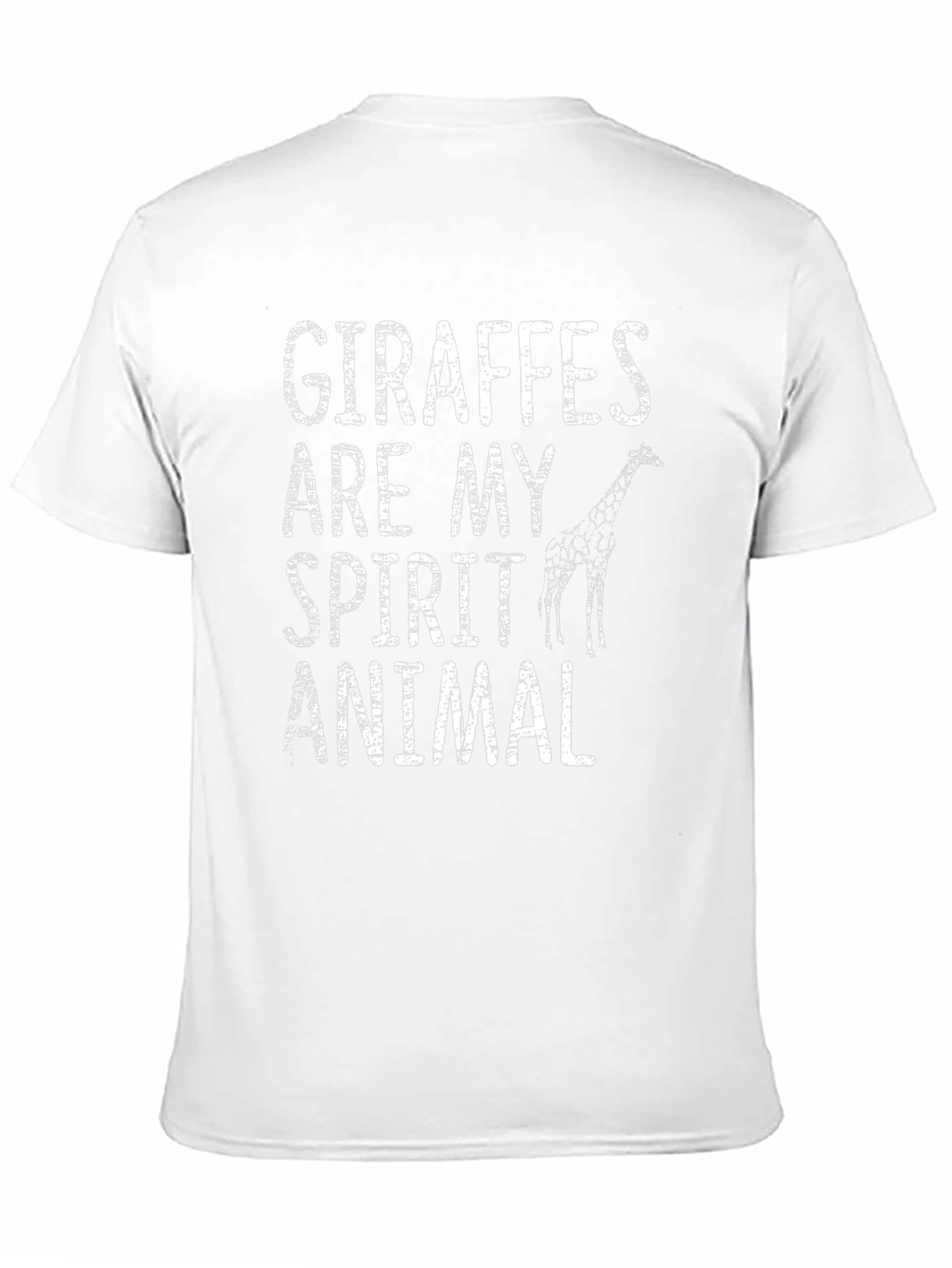 Giraffe Spirit Animal Graphic Tee - Mens Black T-Shirt