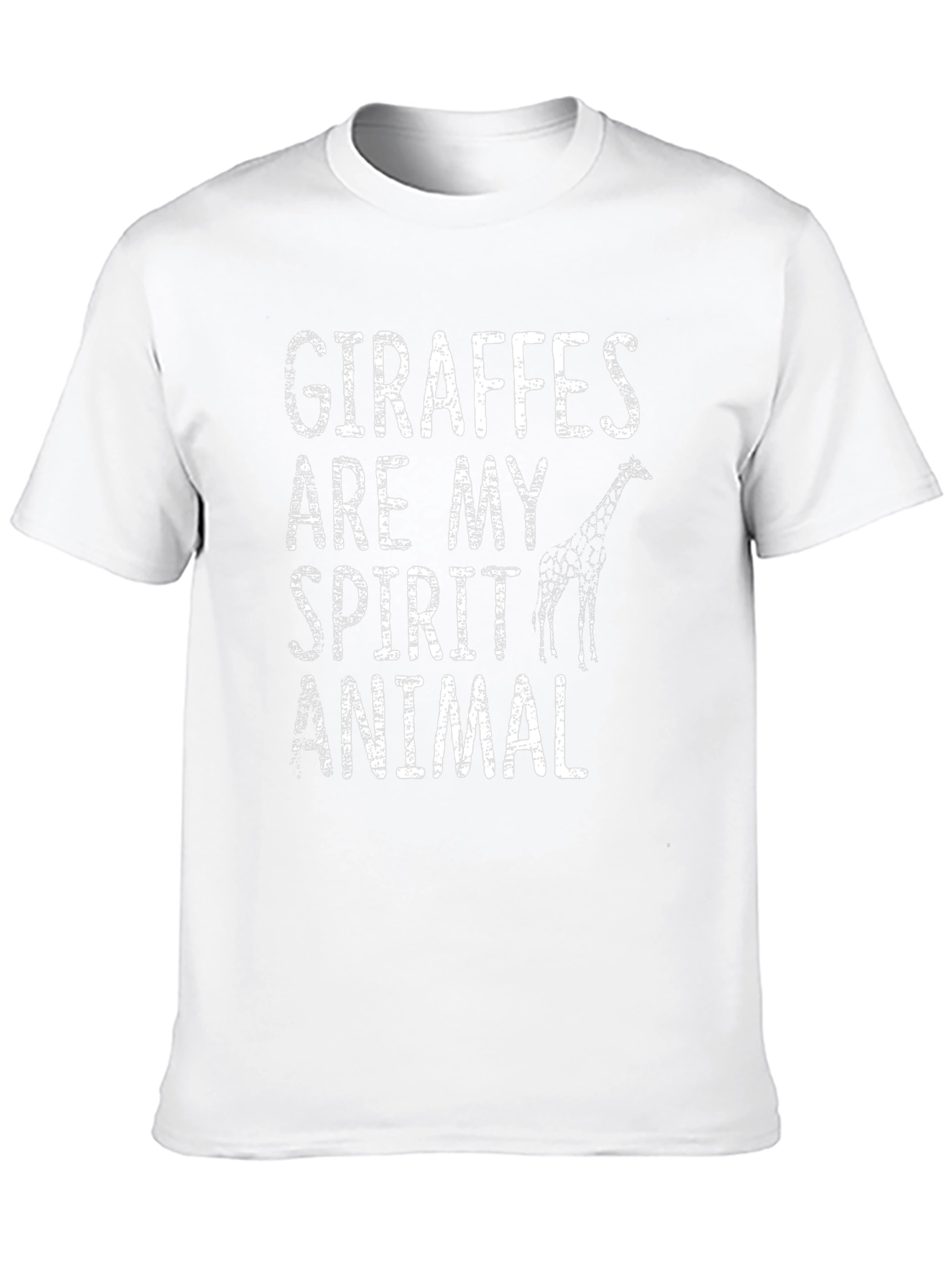 Giraffe Spirit Animal Graphic Tee - Mens Black T-Shirt