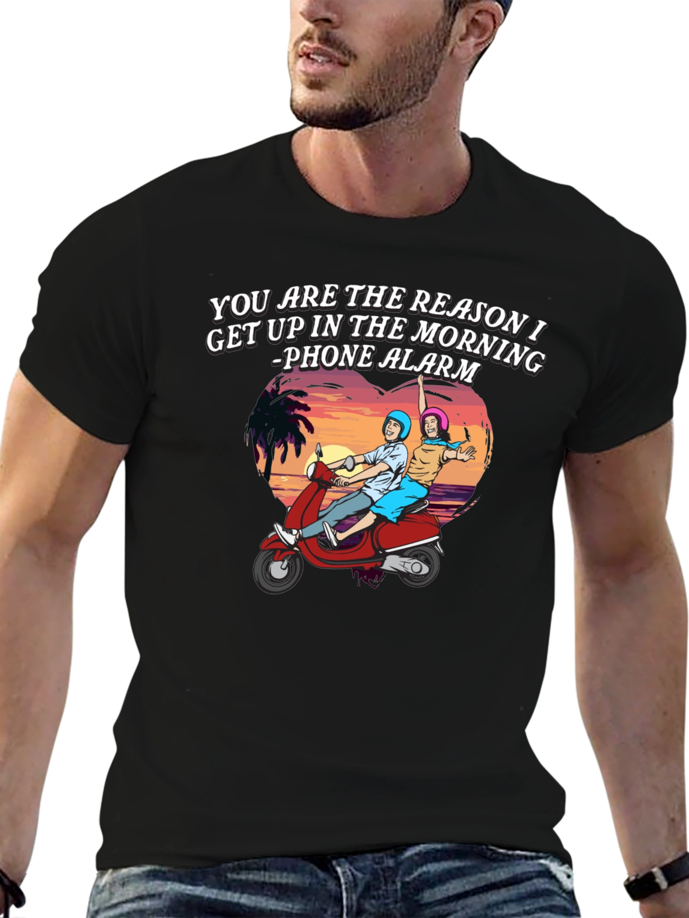 Reason I Get Up T-Shirt - Scooter Ride