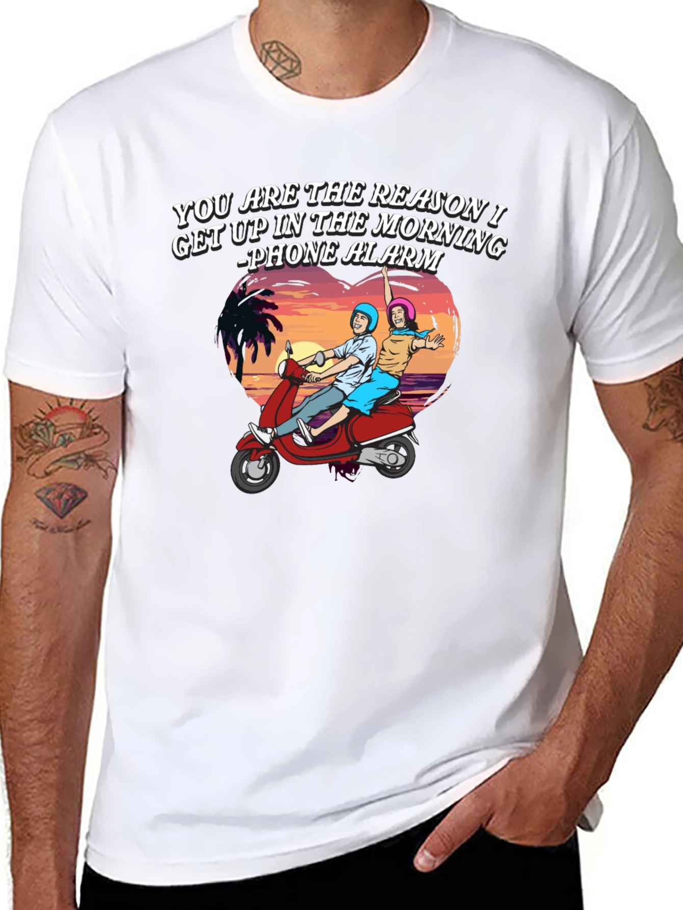 Reason I Get Up T-Shirt - Scooter Ride