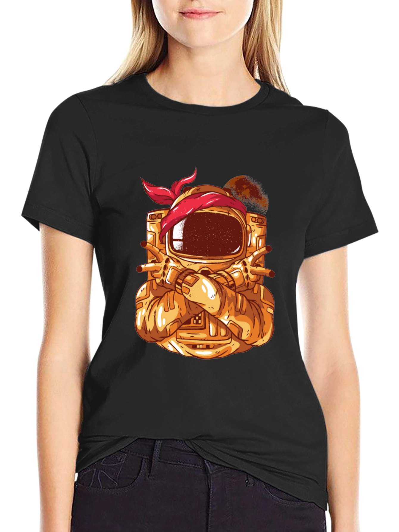 Astronaut Graphic Tee - Cool Space Design