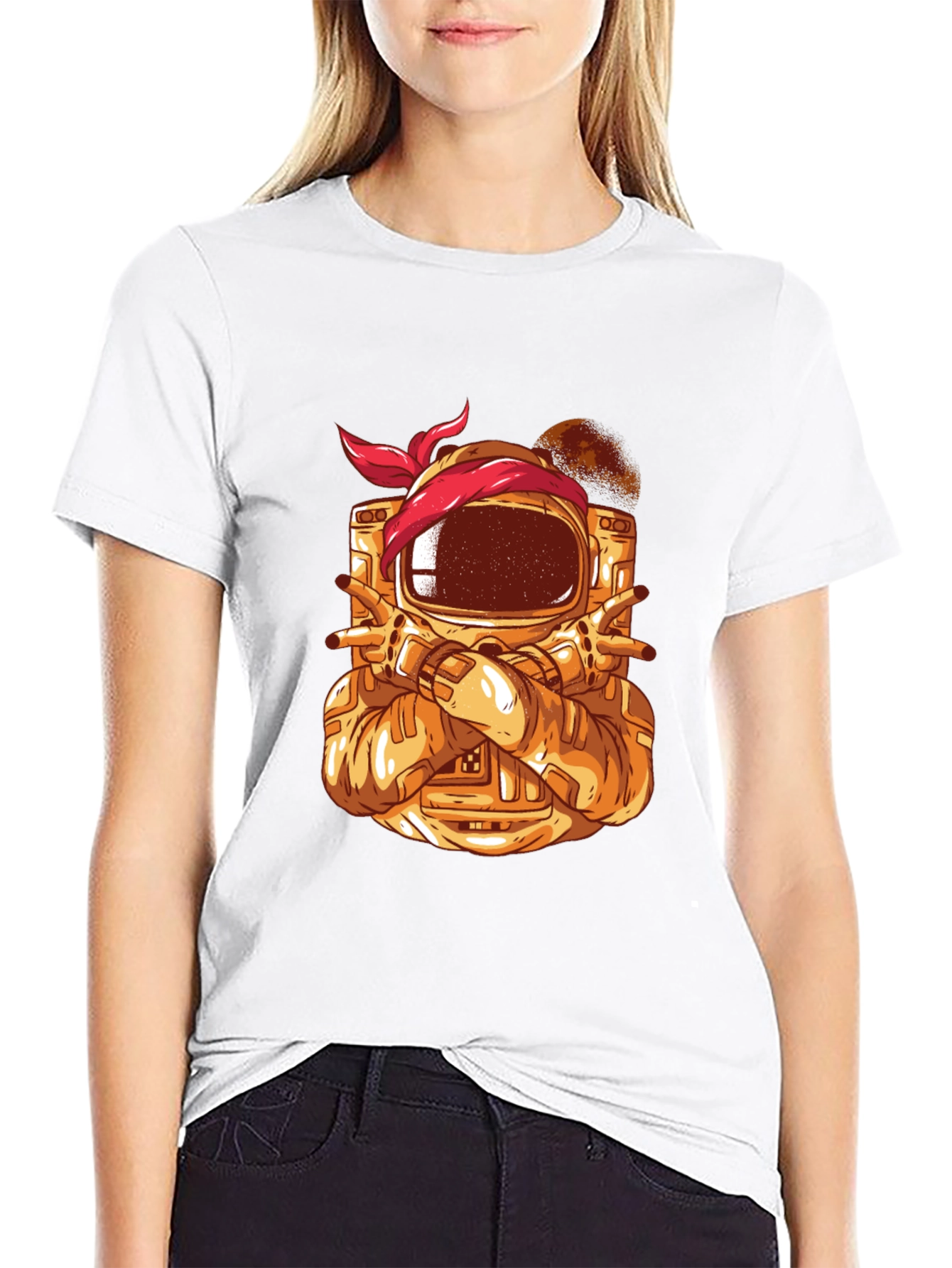 Astronaut Graphic Tee - Cool Space Design