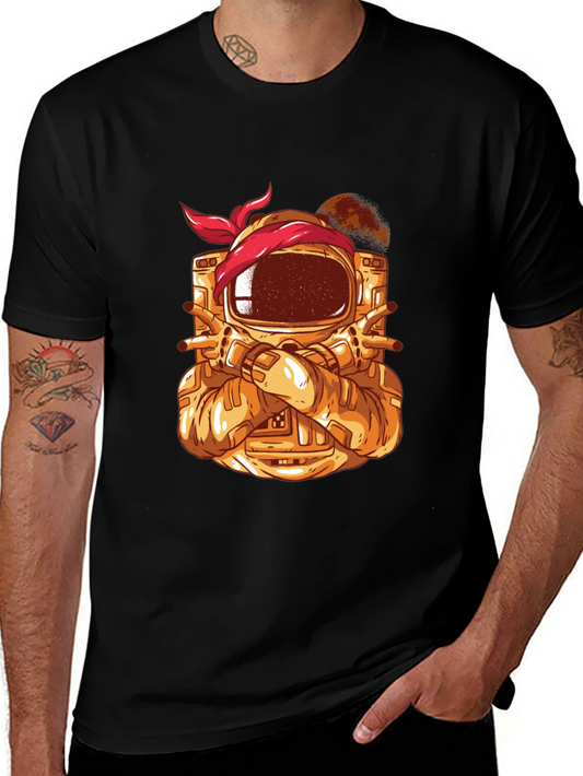 Astronaut Graphic Tee - Cool Space Design