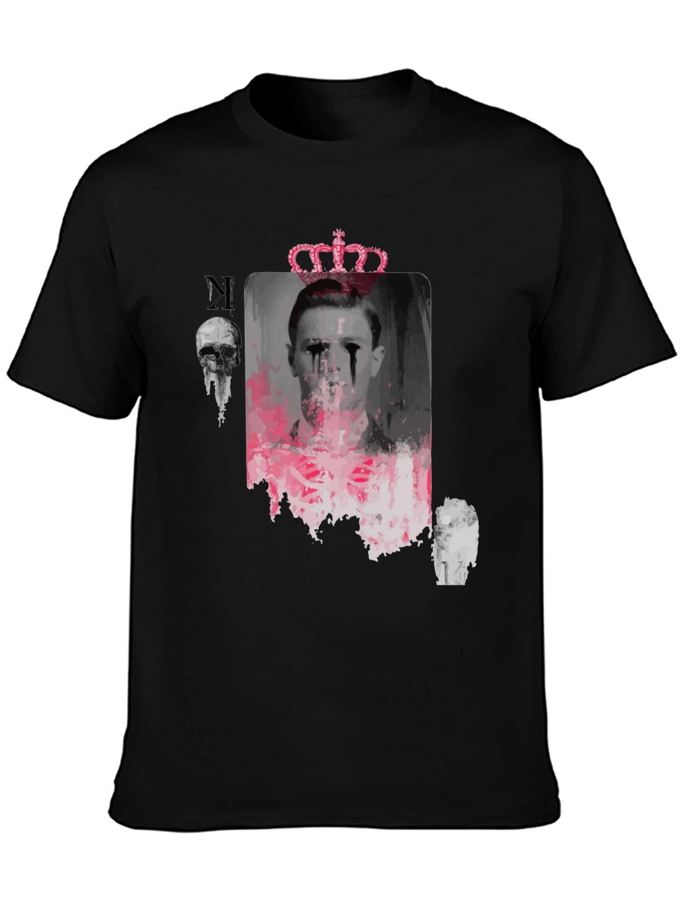 Edgy Graphic T-Shirt - Crowned Portrait Design