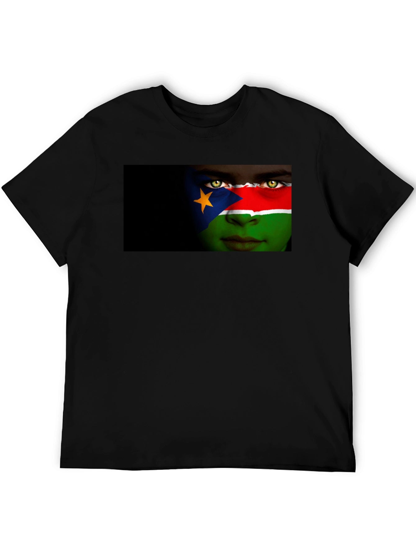 South Sudan Flag Face Graphic T-Shirt