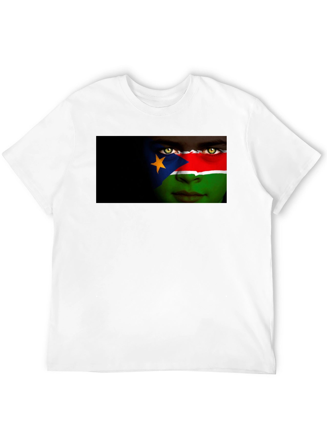 South Sudan Flag Face Graphic T-Shirt