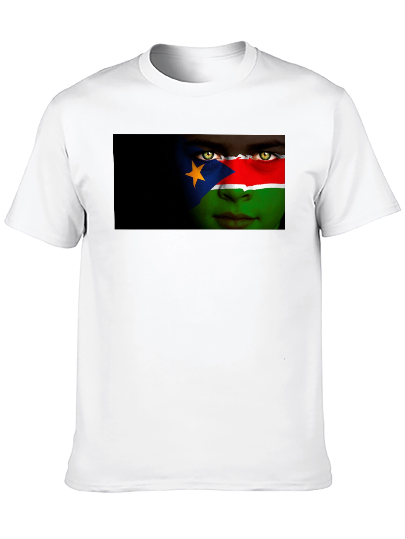 South Sudan Flag Face Graphic T-Shirt