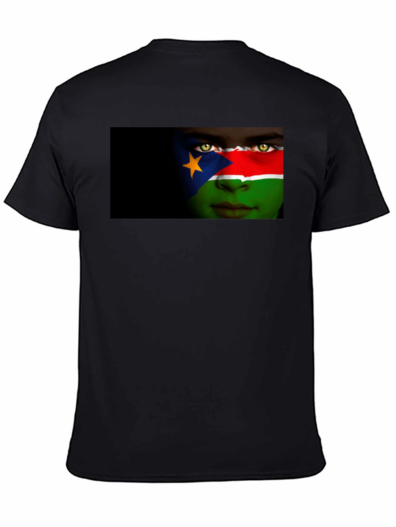 South Sudan Flag Face Graphic T-Shirt