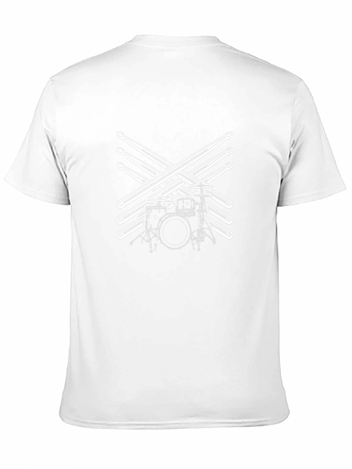 Drum Kit T-Shirt - Black Crew Neck