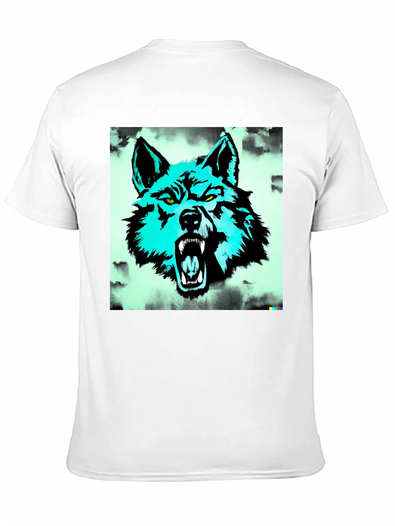Wolf Graphic Tee - Mens Black Cotton T-Shirt