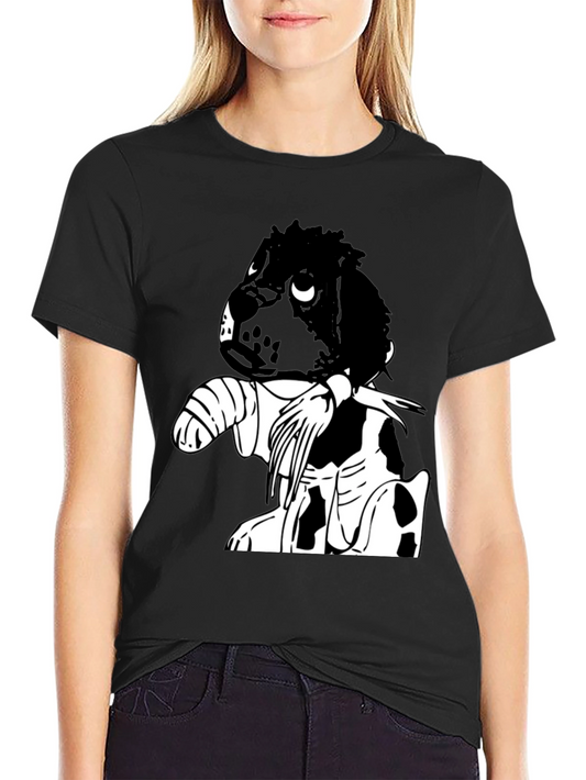 Dog Manga Graphic Black Tee
