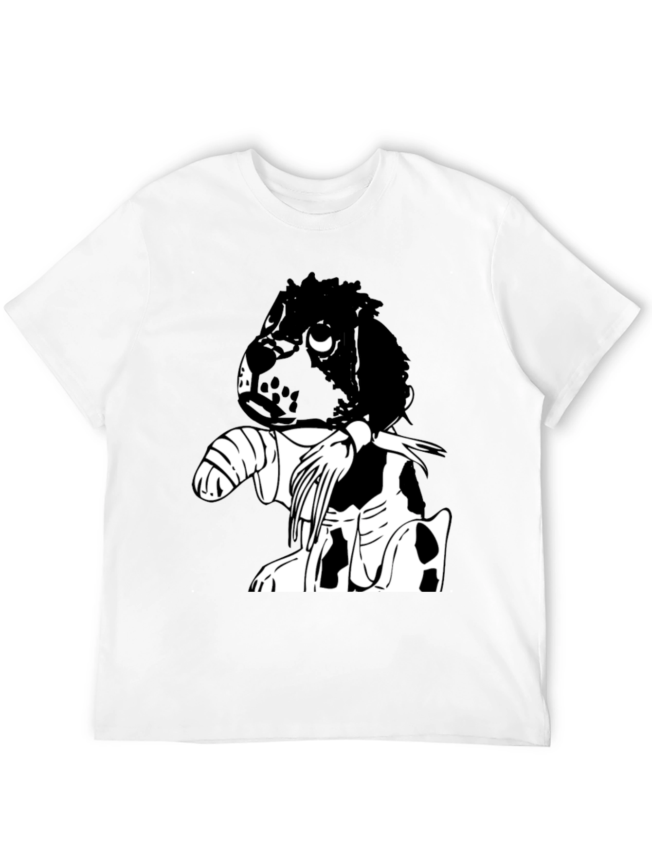 Dog Manga Graphic Black Tee