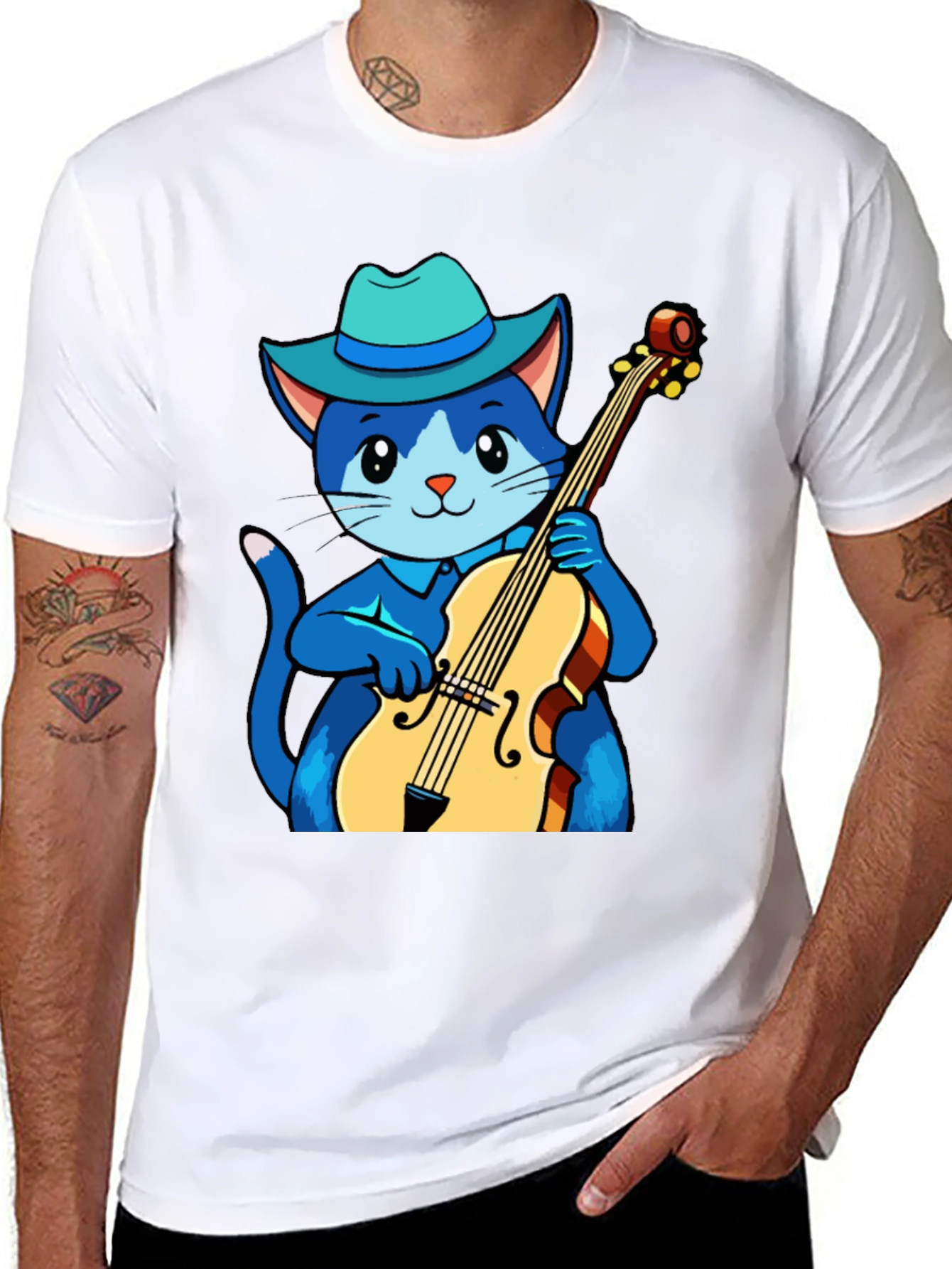 Cat Musician T-Shirt