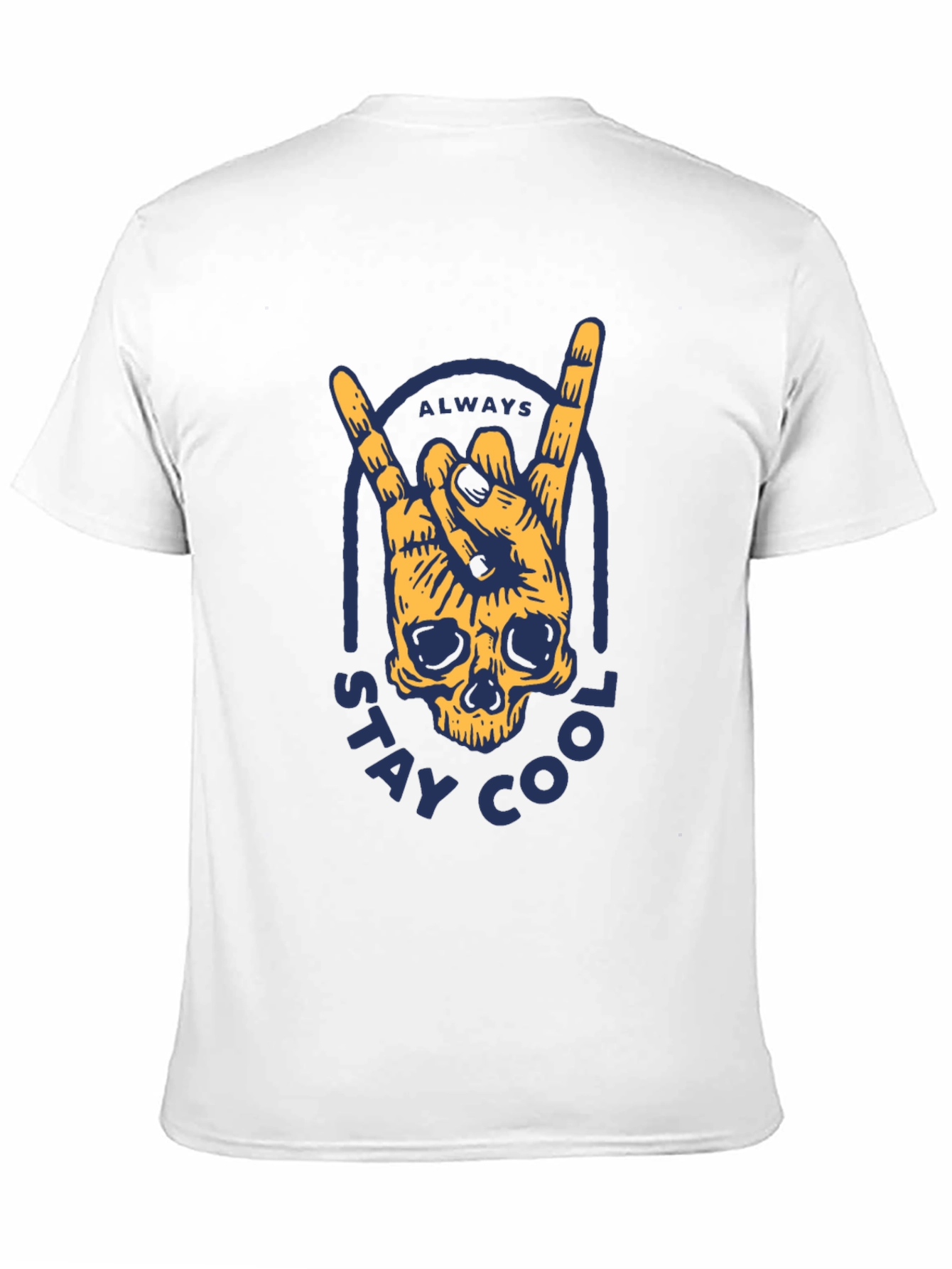 Always Stay Cool Skull Hand Rock T-Shirt