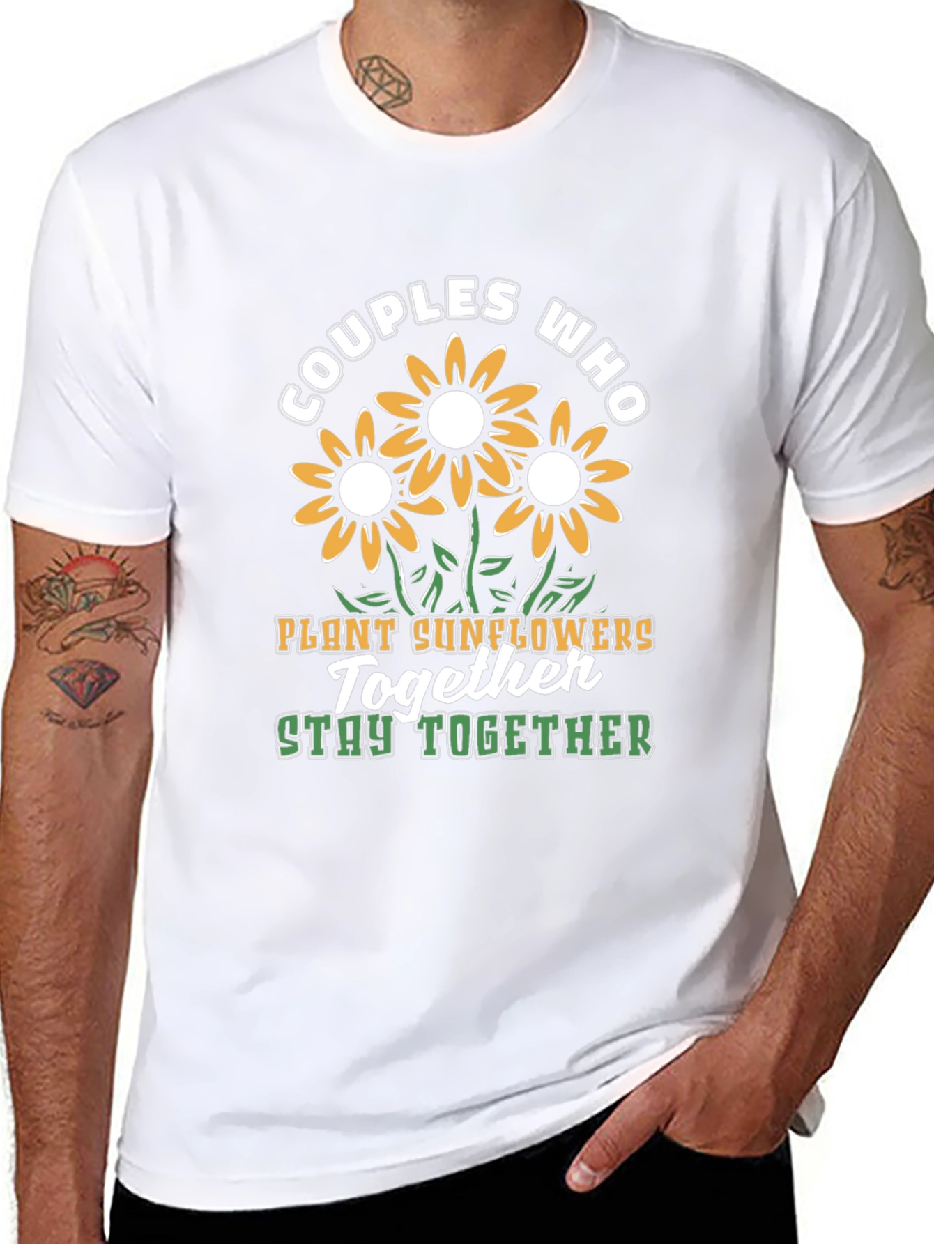 Couples Who Plant Sunflowers Together Stay Together T-Shirt