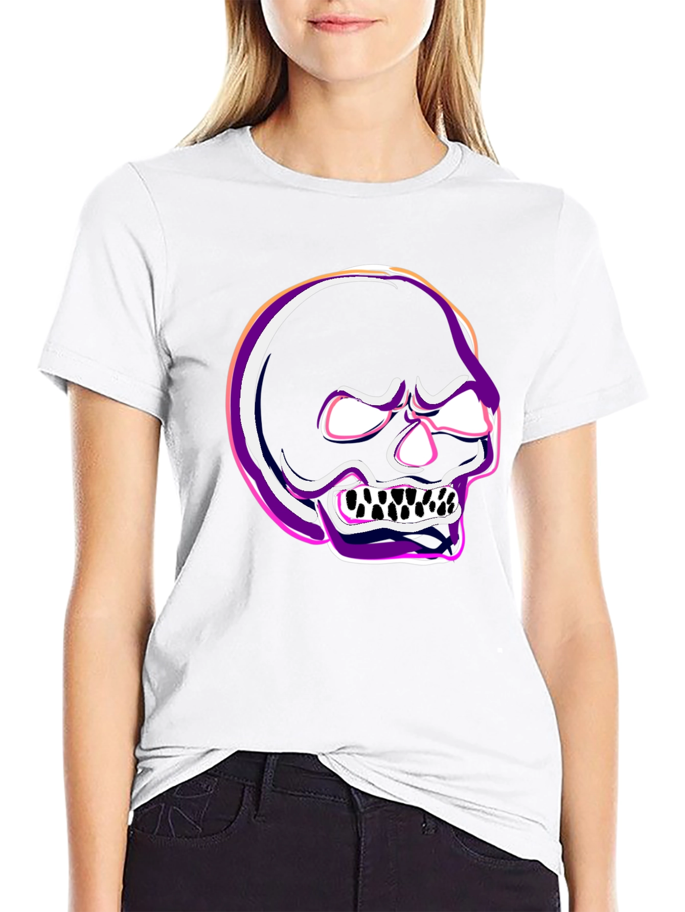 Skull Graphic Tee - Edgy Style