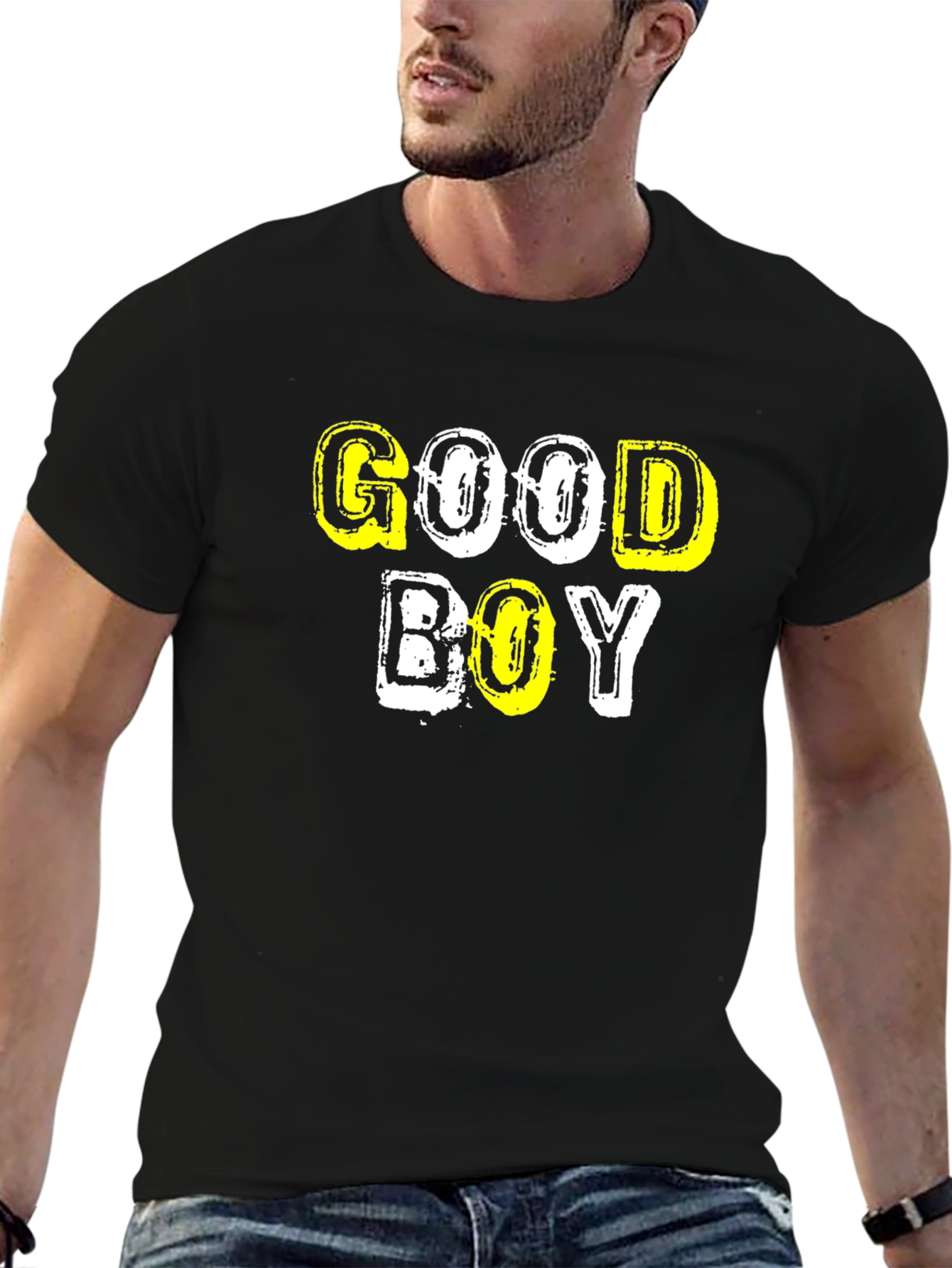 Good Boy Graphic Tee - Black Cotton T-Shirt