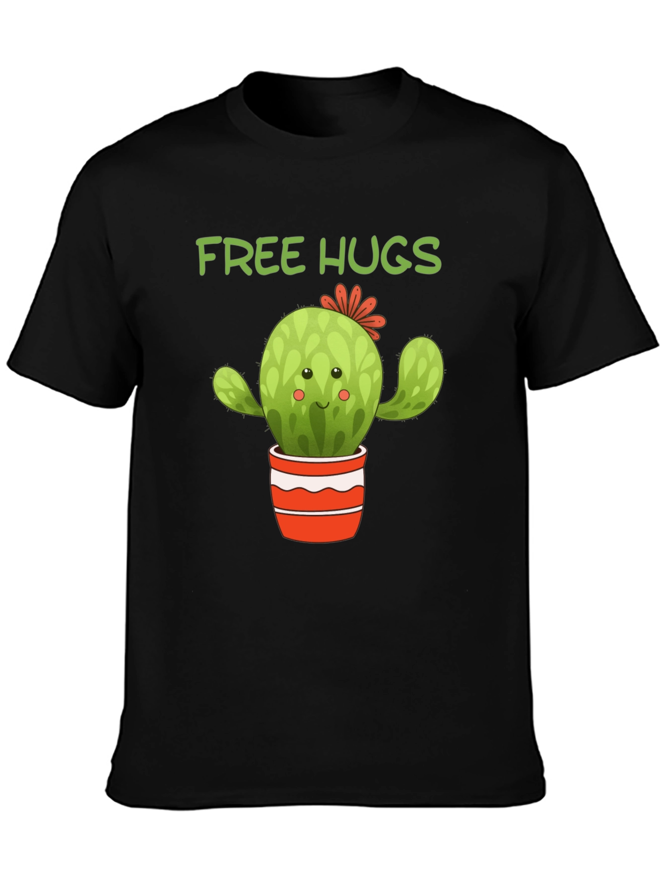 Free Hugs Cactus T-Shirt - Cute Graphic Tee