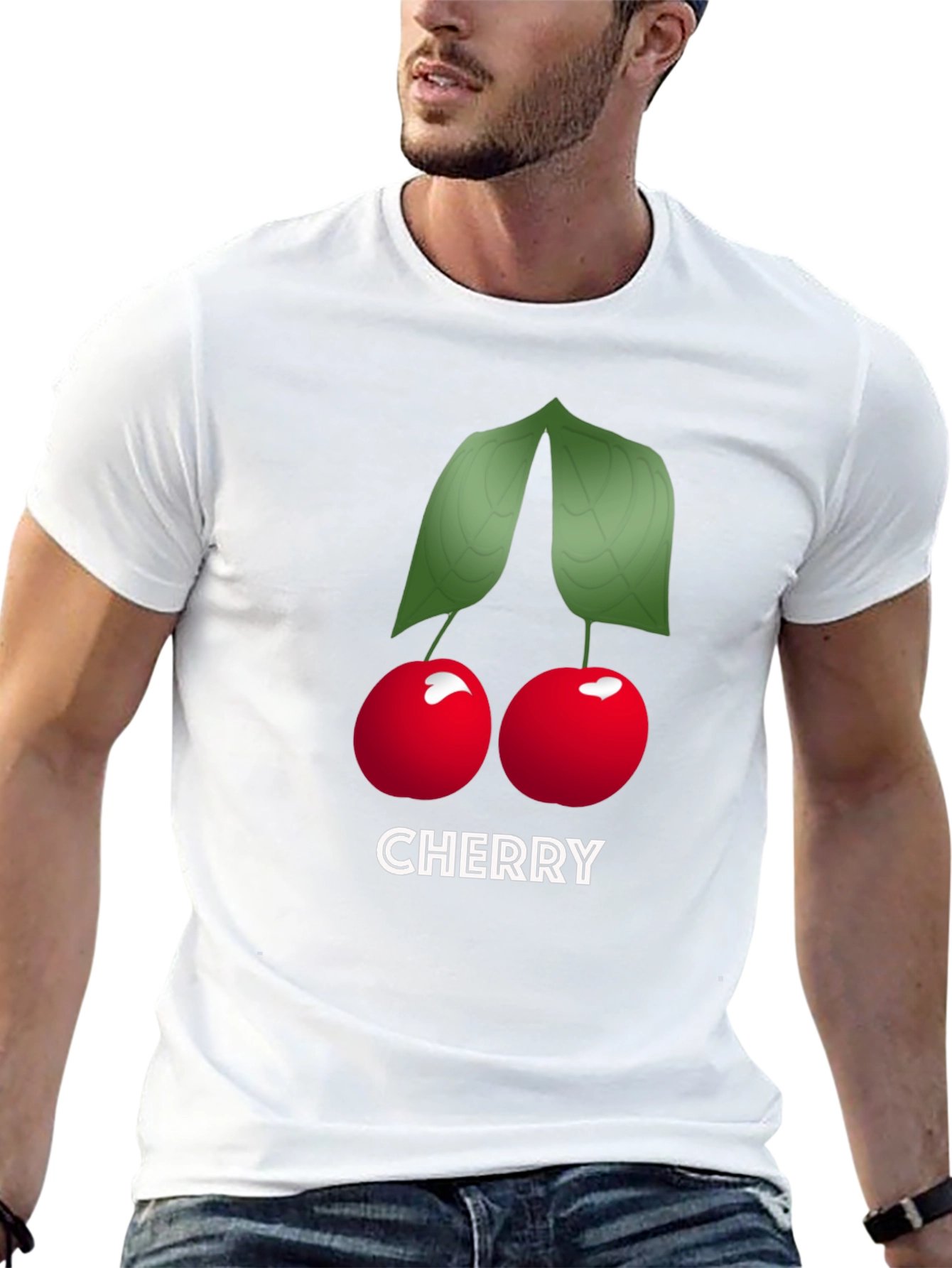 Cherry Graphic Tee - Soft Cotton Black T-Shirt