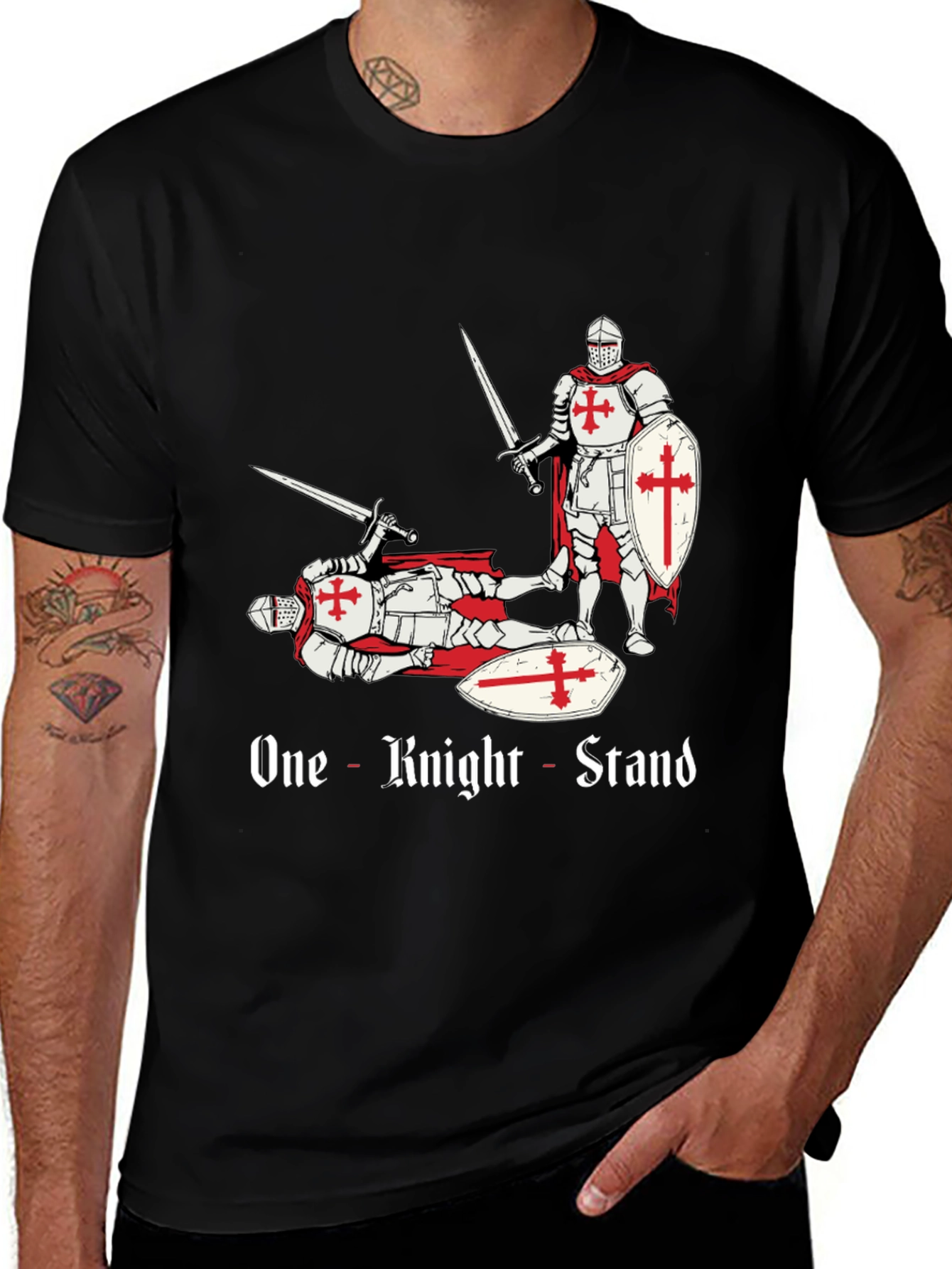 One Knight Stand T-Shirt - Crusader Humor Tee