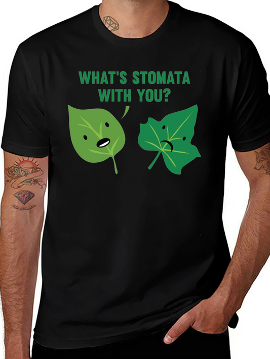 Stomata Plant Pun Graphic Tee - Black