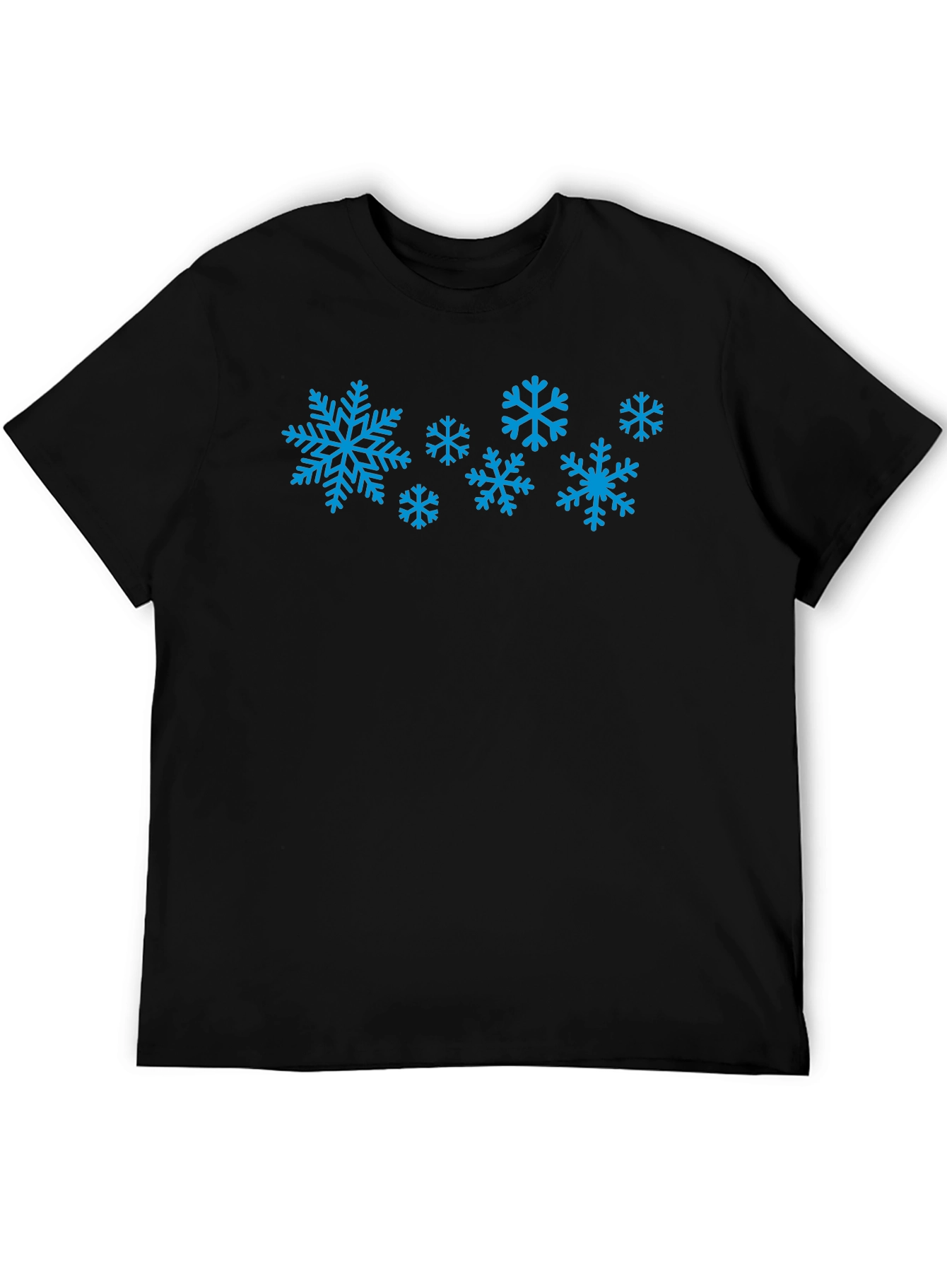 Snowflake Graphic Tee - Black Cotton Blend