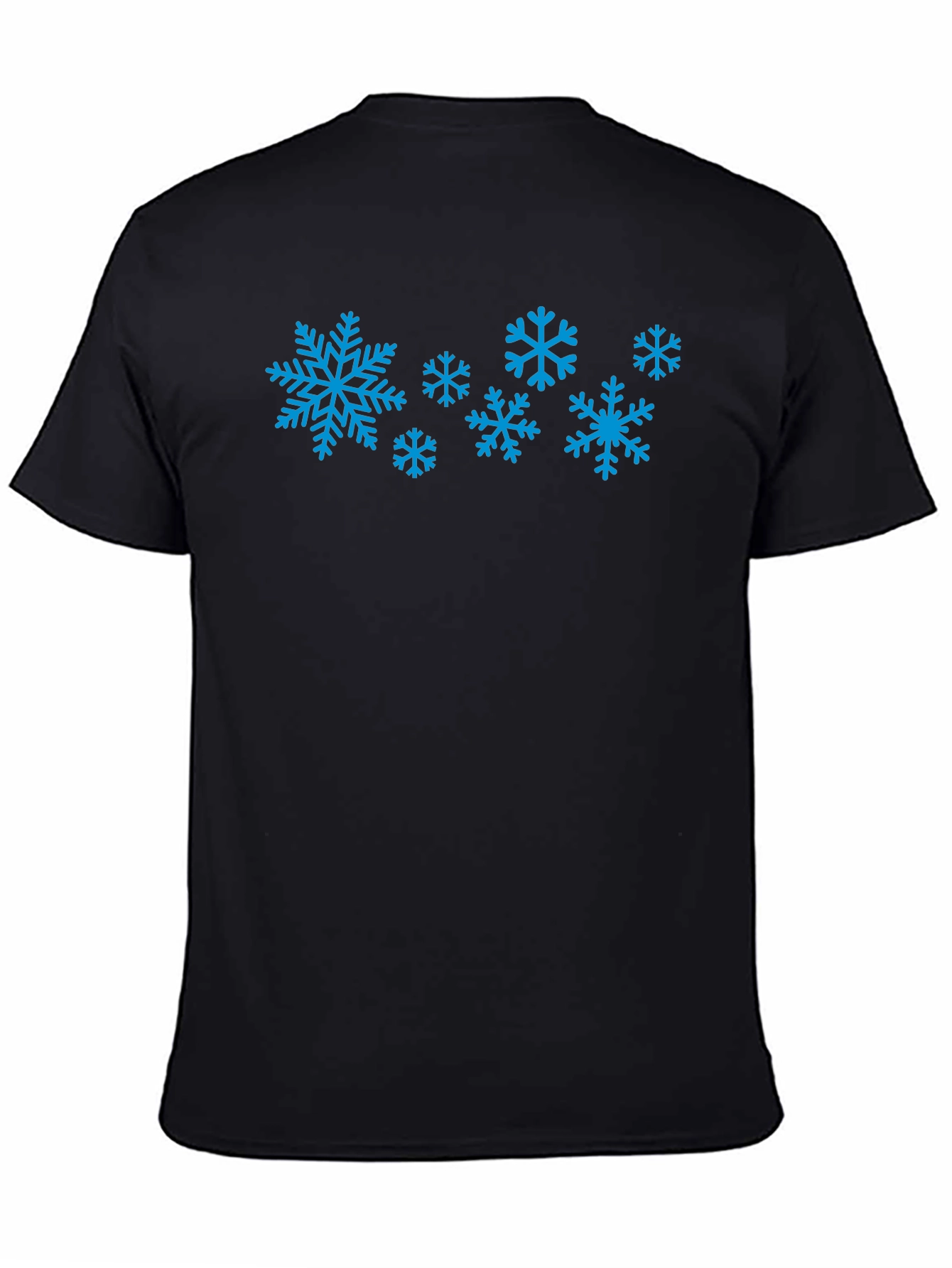 Snowflake Graphic Tee - Black Cotton Blend