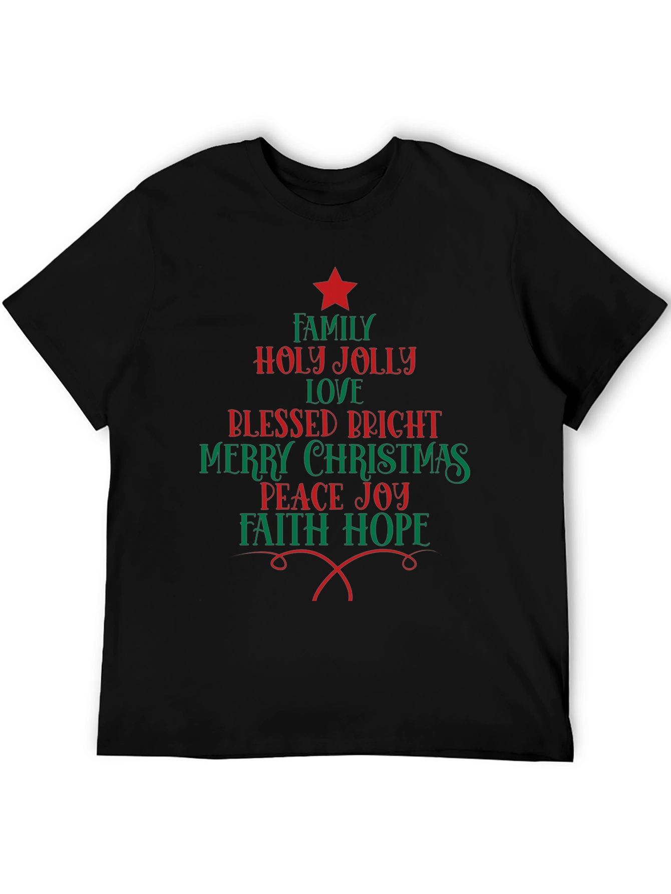 Christmas Tree Words T-Shirt