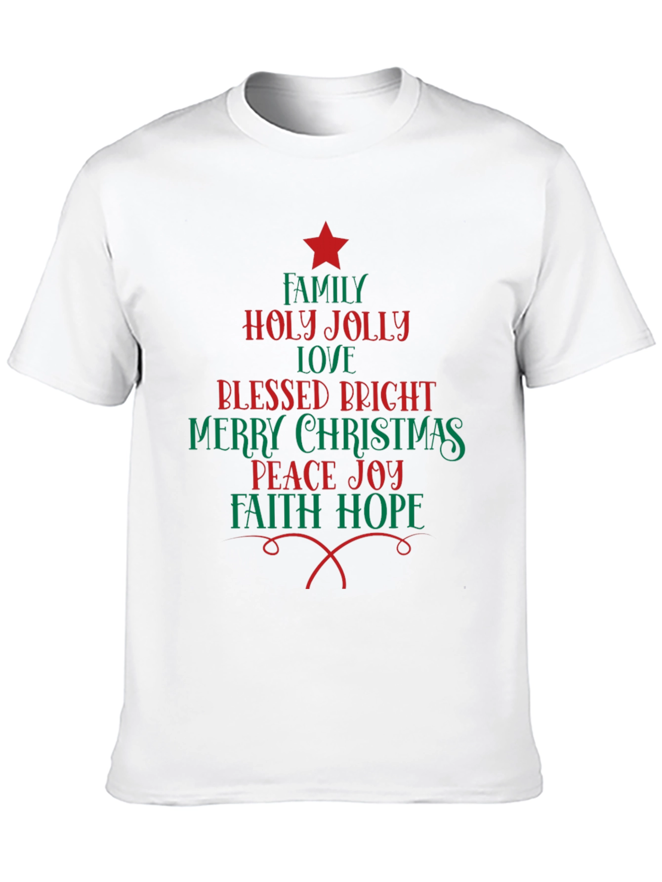 Christmas Tree Words T-Shirt