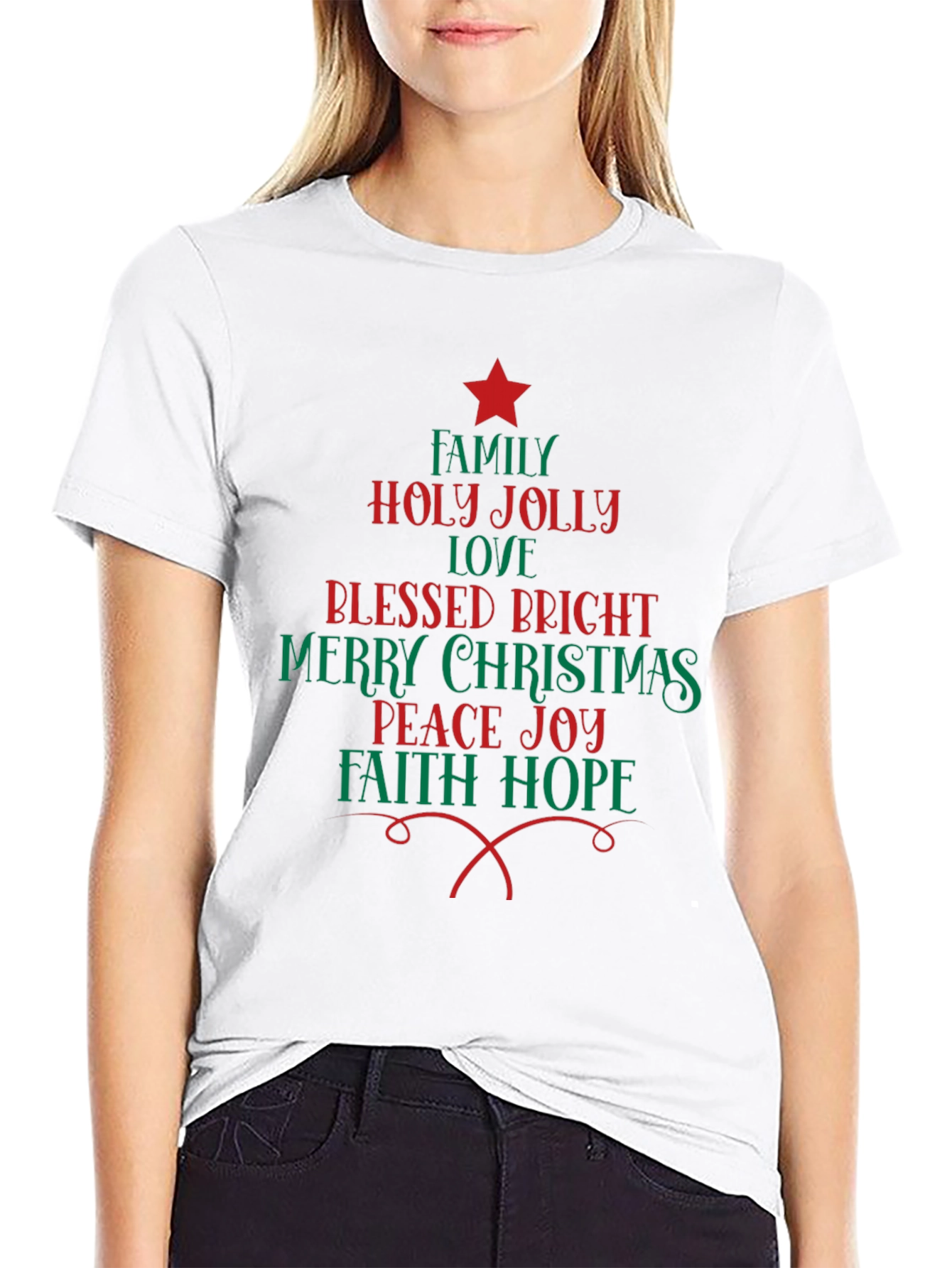 Christmas Tree Words T-Shirt