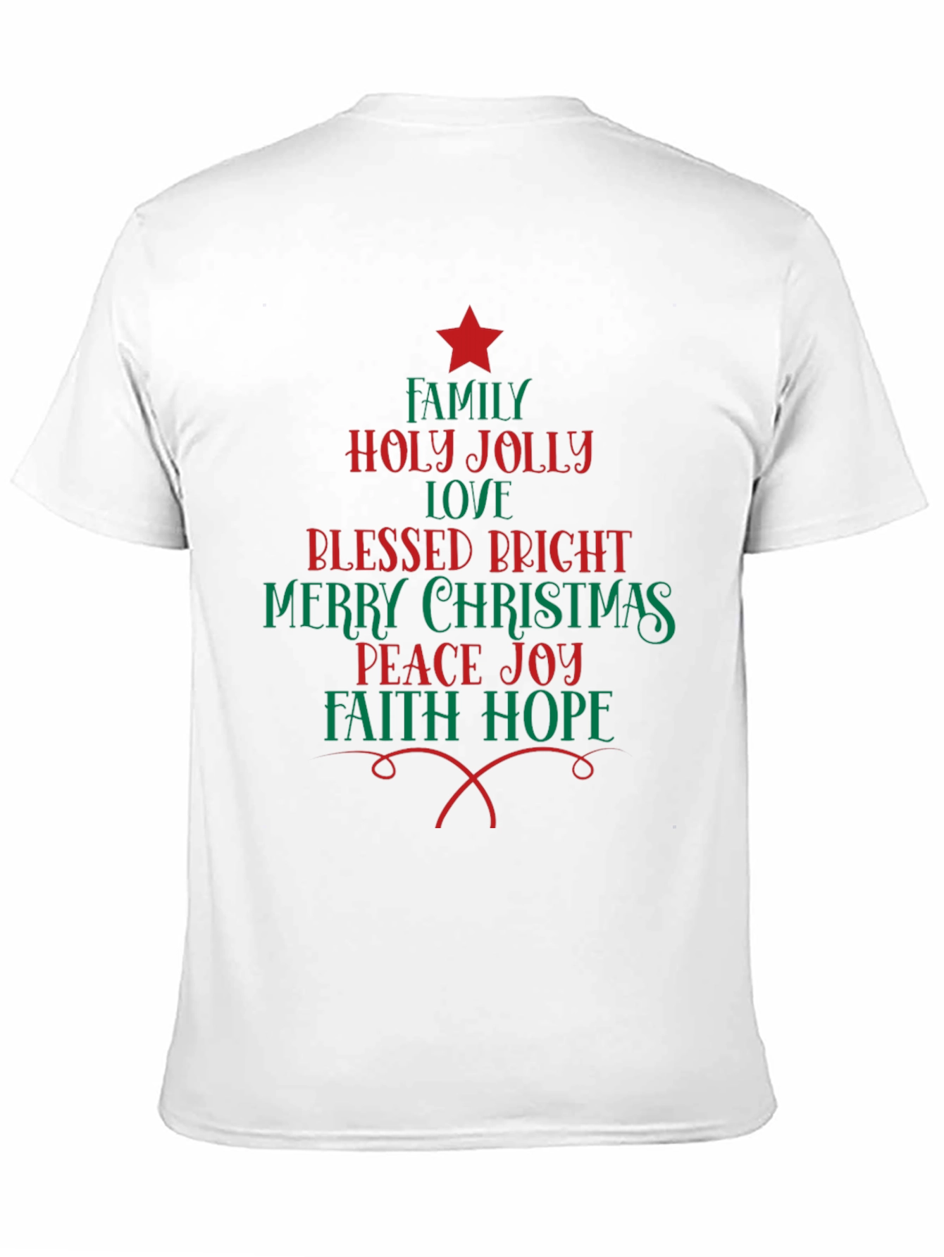 Christmas Tree Words T-Shirt