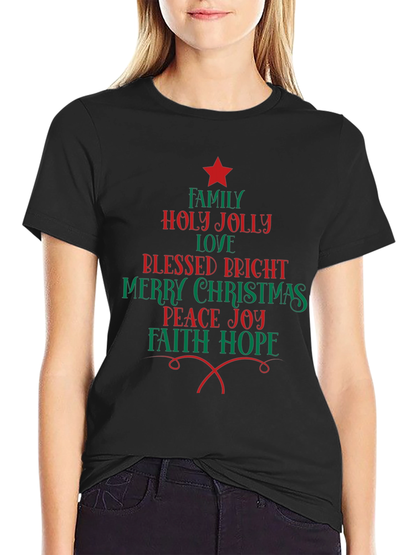 Christmas Tree Words T-Shirt