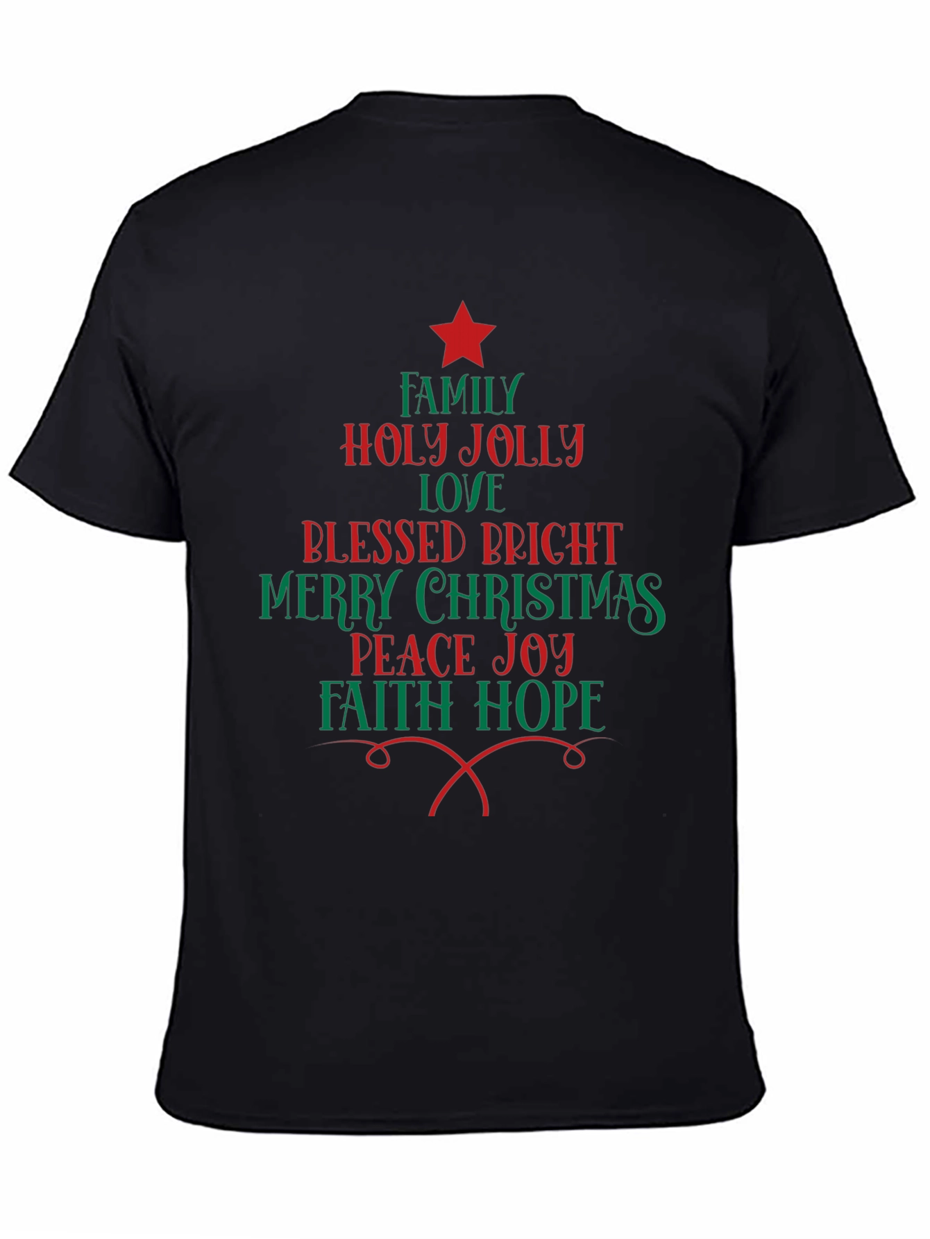 Christmas Tree Words T-Shirt