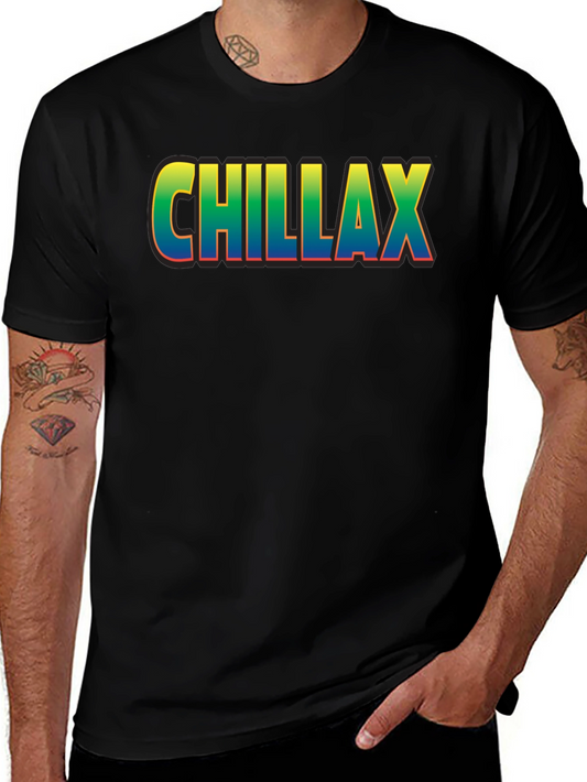 Chillax Graphic Print Crew Neck T-Shirt
