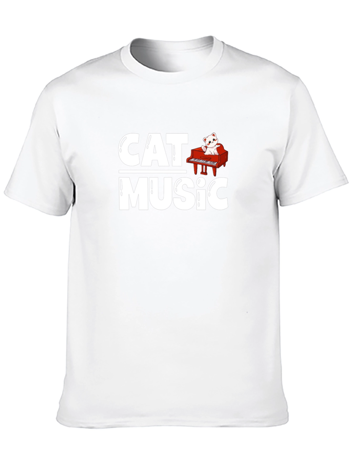 Cat Music Black T-Shirt
