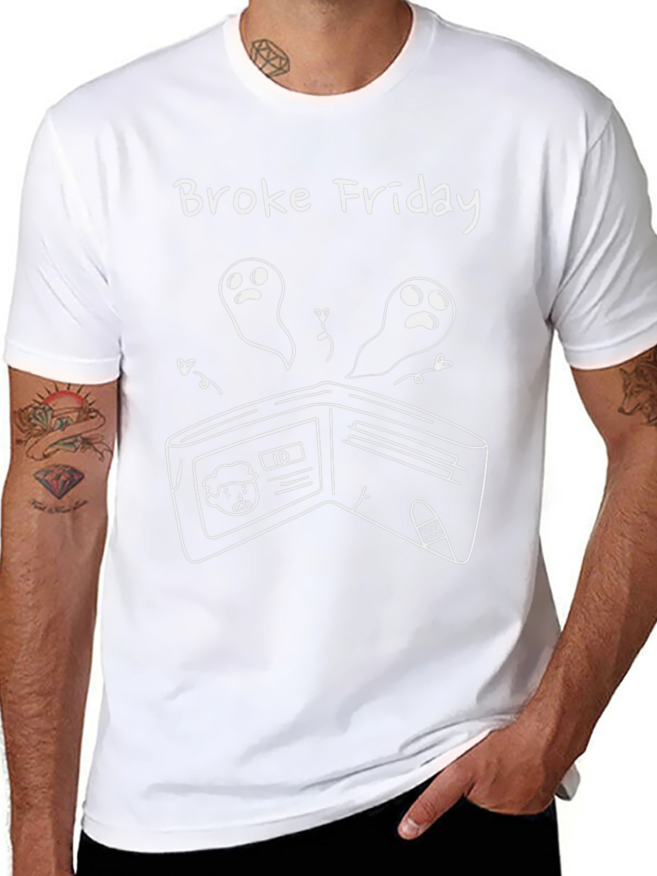Broke Friday Graphic Tee - Funny Empty Wallet T-Shirt
