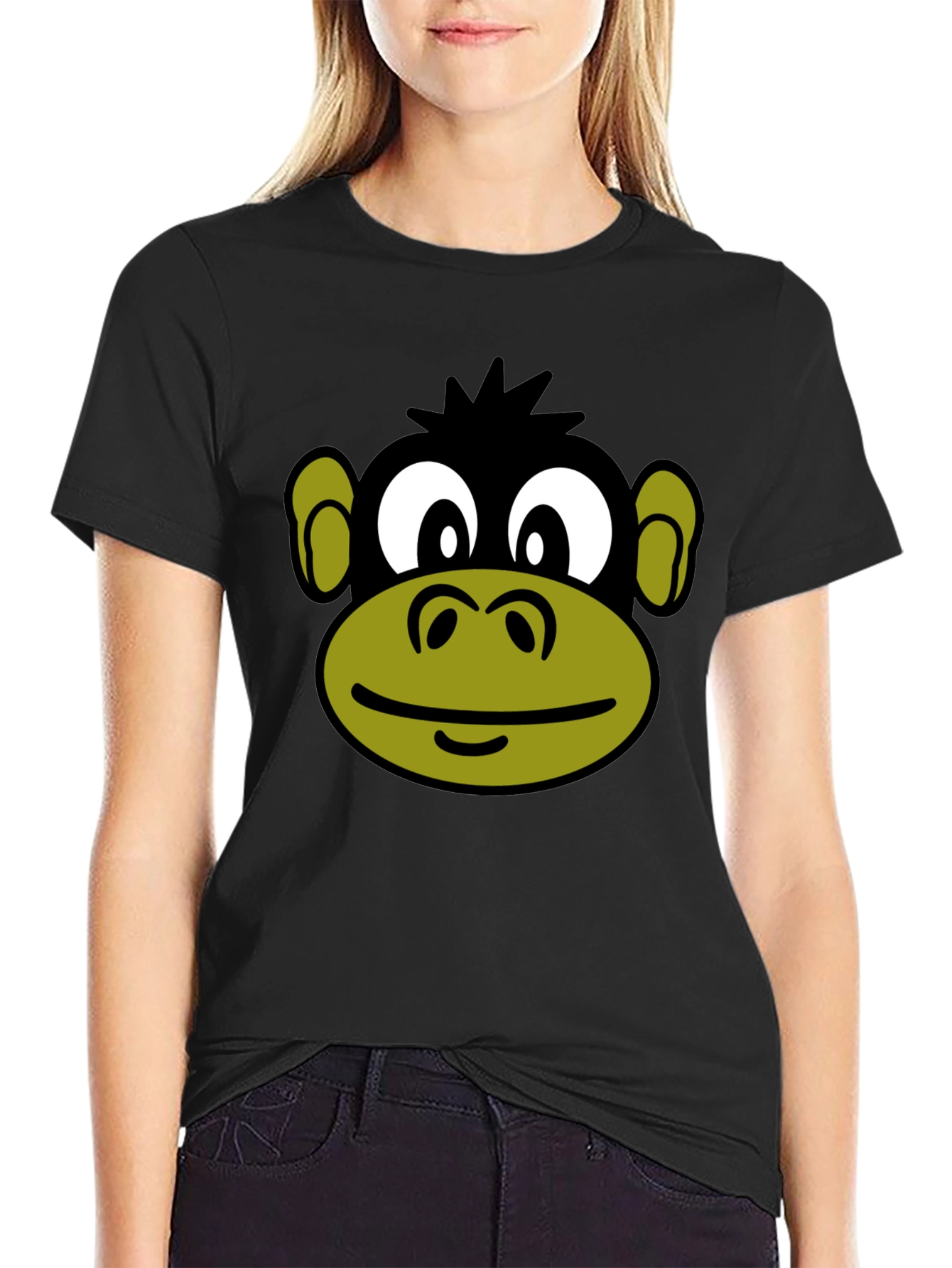 Funny Monkey Face Graphic T-Shirt