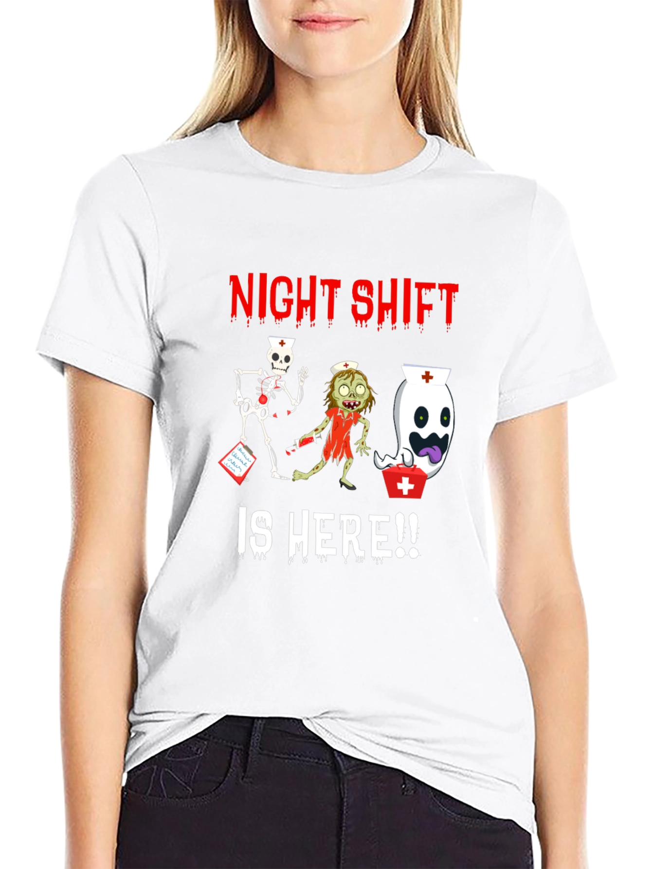 Night Shift Nurse Halloween Graphic Tee