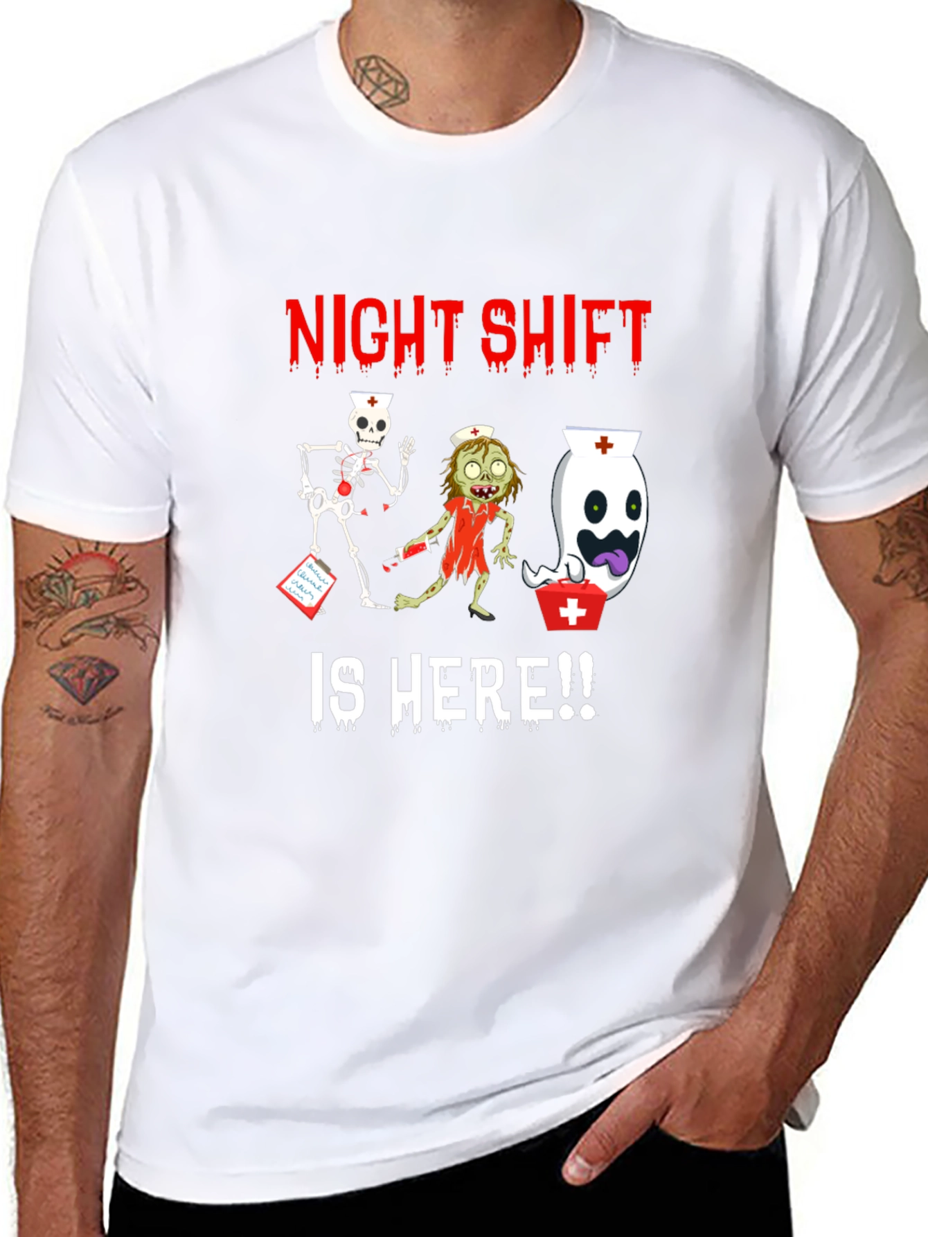 Night Shift Nurse Halloween Graphic Tee