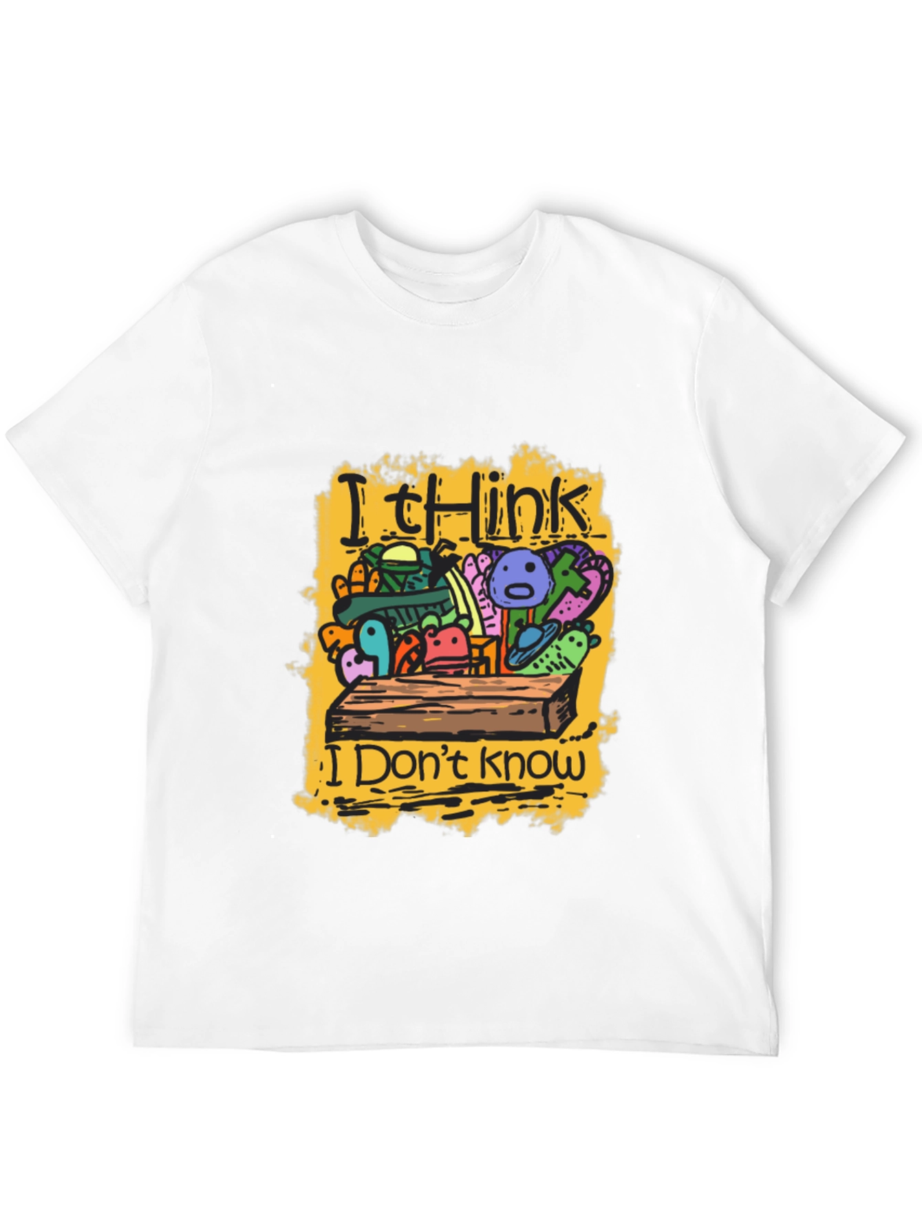 I Think I Dont Know Black Graphic Tee