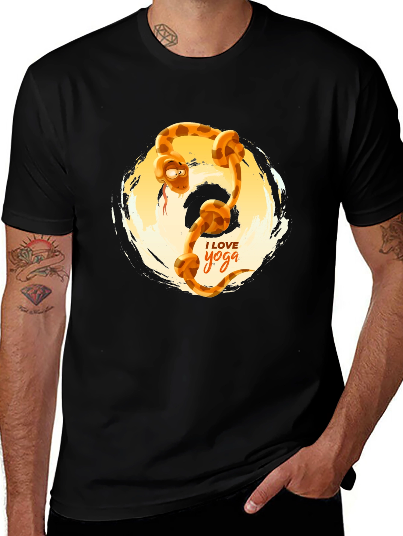 Yoga Snake T-Shirt - Funny Snake Design Tee